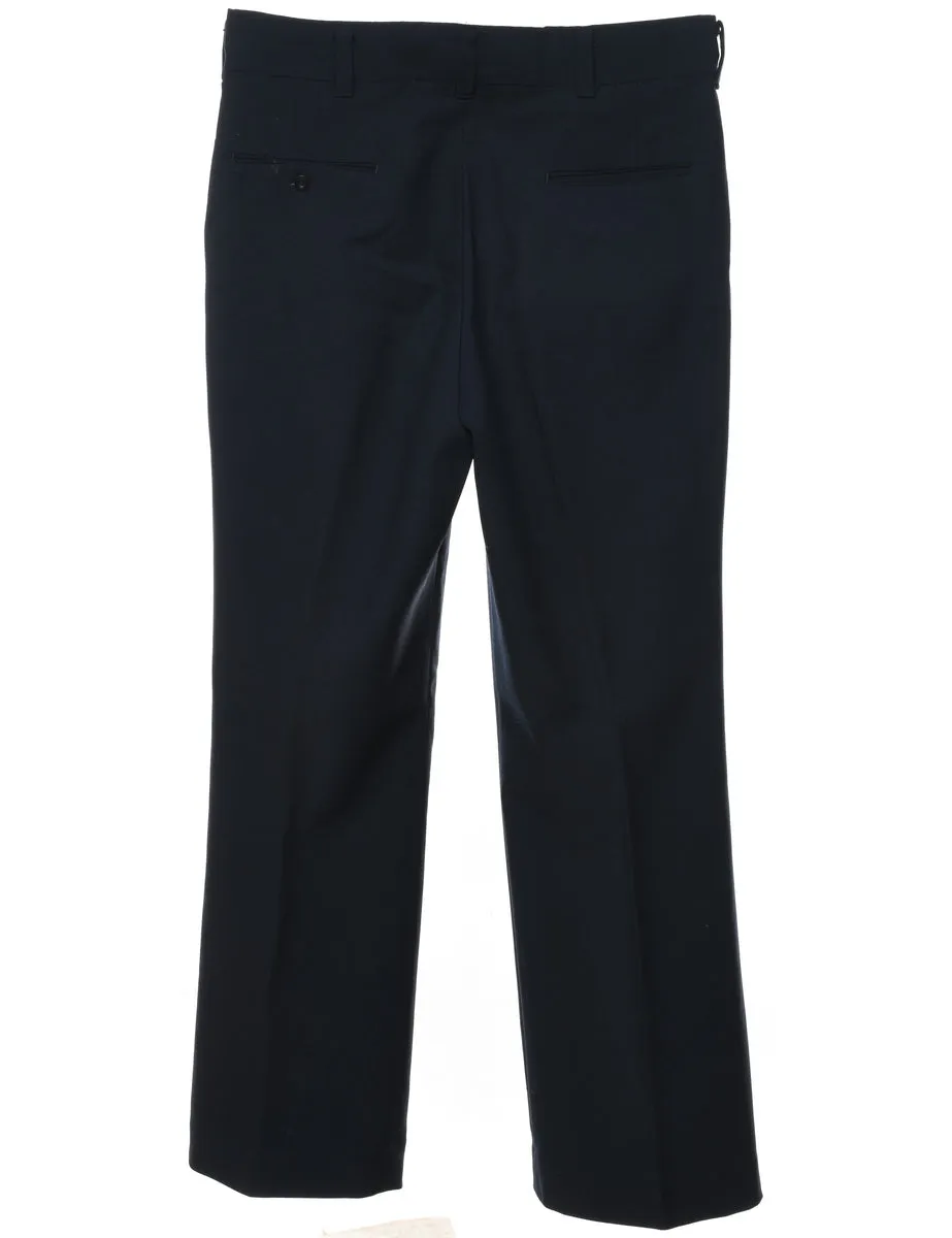 1970s Navy Straight-Fit Trousers - W35 L31