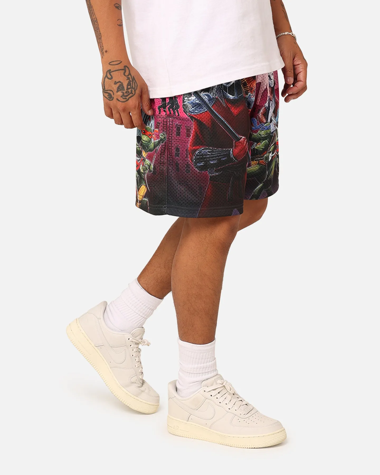 American Thrift X Teenage Mutant Ninja Turtles Poster Retro Mesh Shorts Purple/Multi