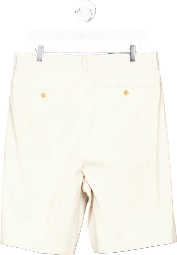 ASOS Design Cream Tailored Shorts UK 34W