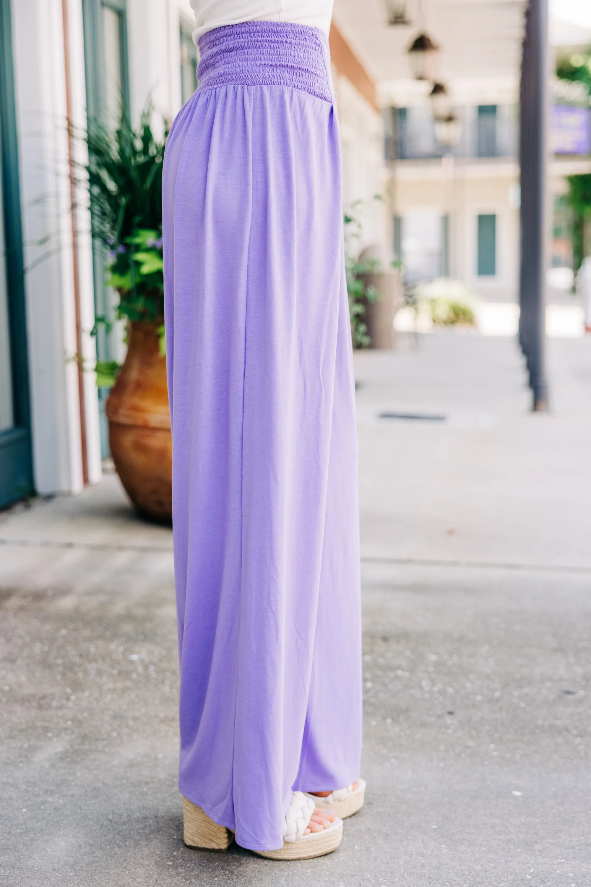 Back To Fun Lavender Purple Wide Leg Pants