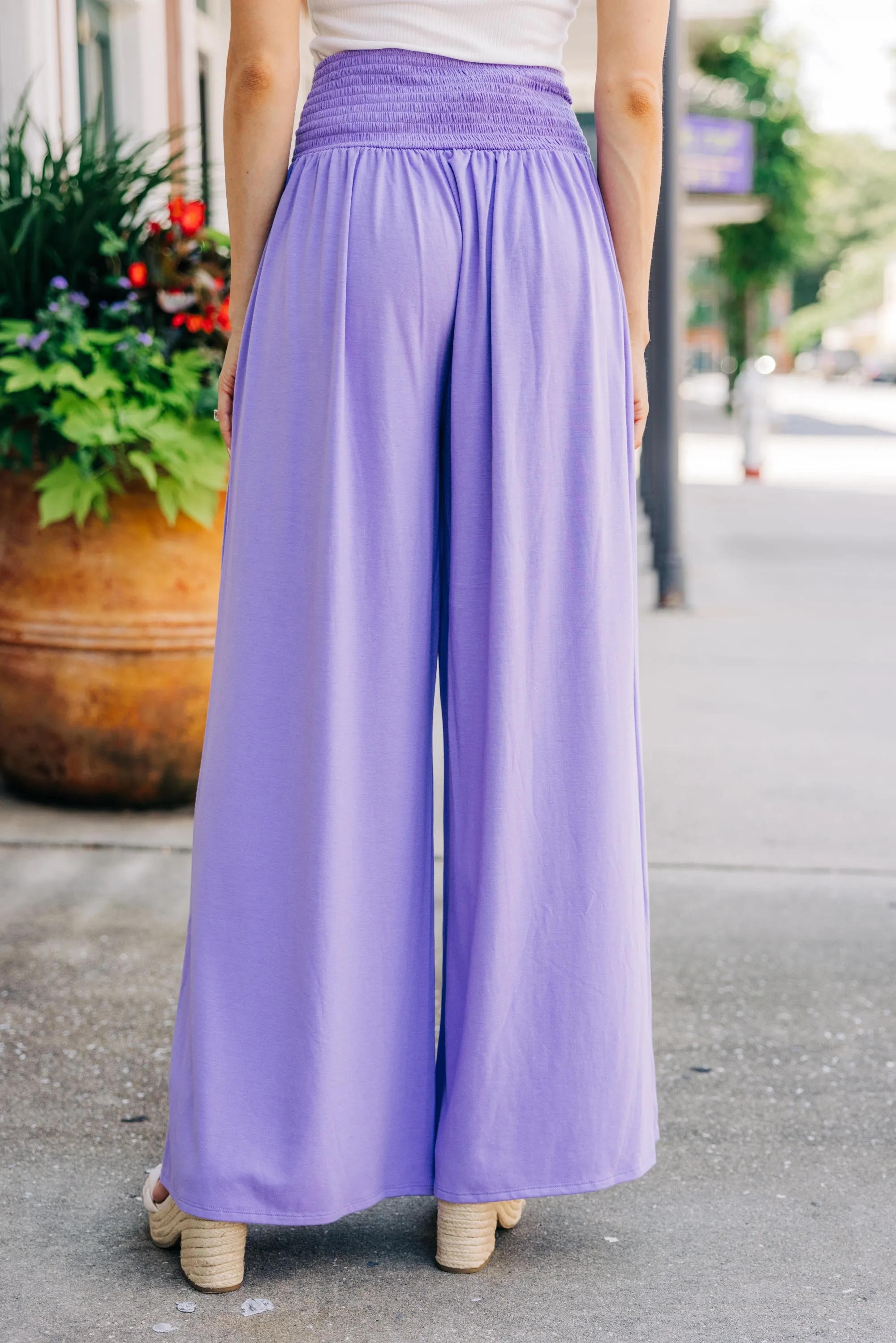 Back To Fun Lavender Purple Wide Leg Pants