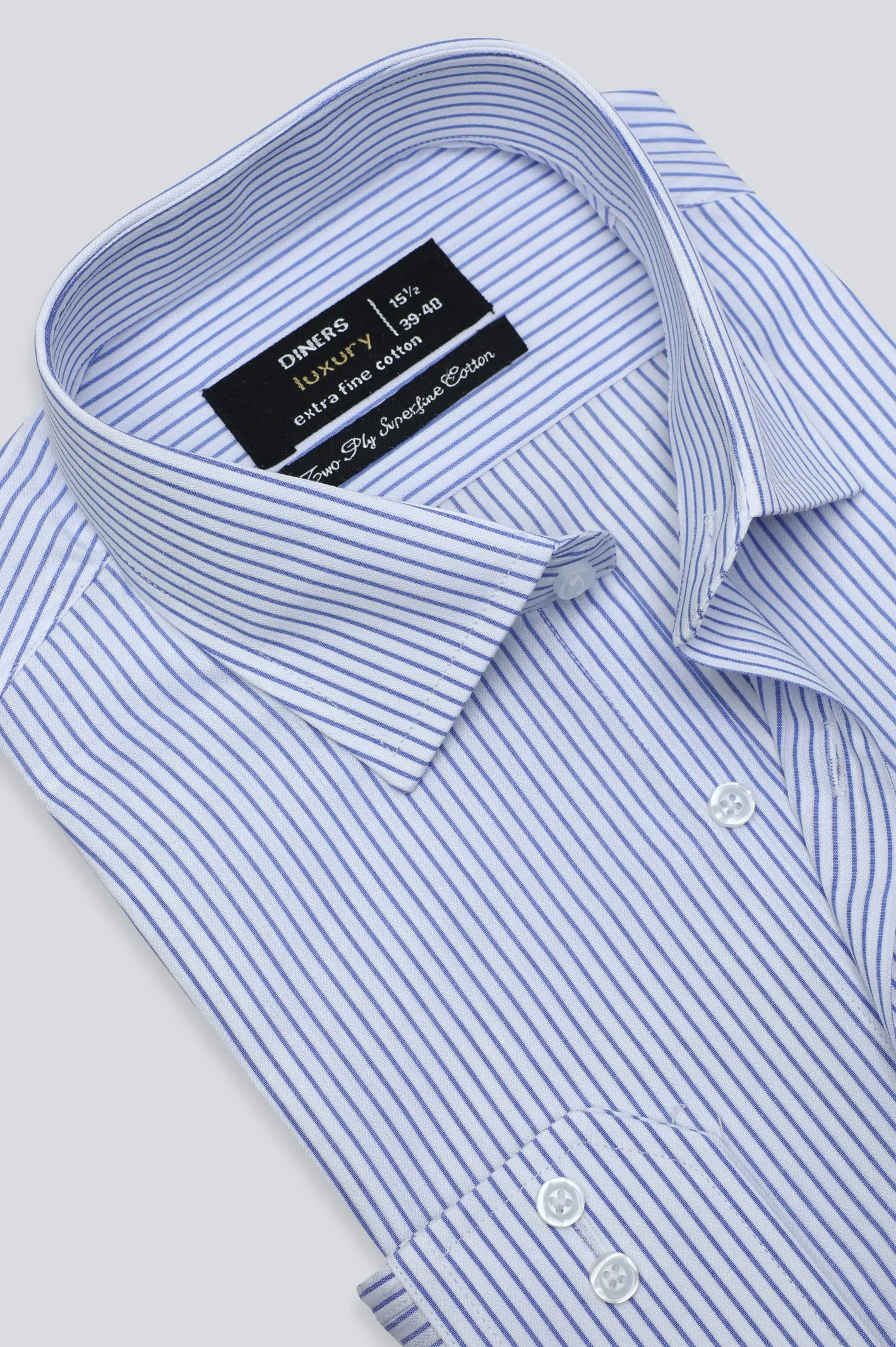 Blue Candy Stripes Formal Shirt