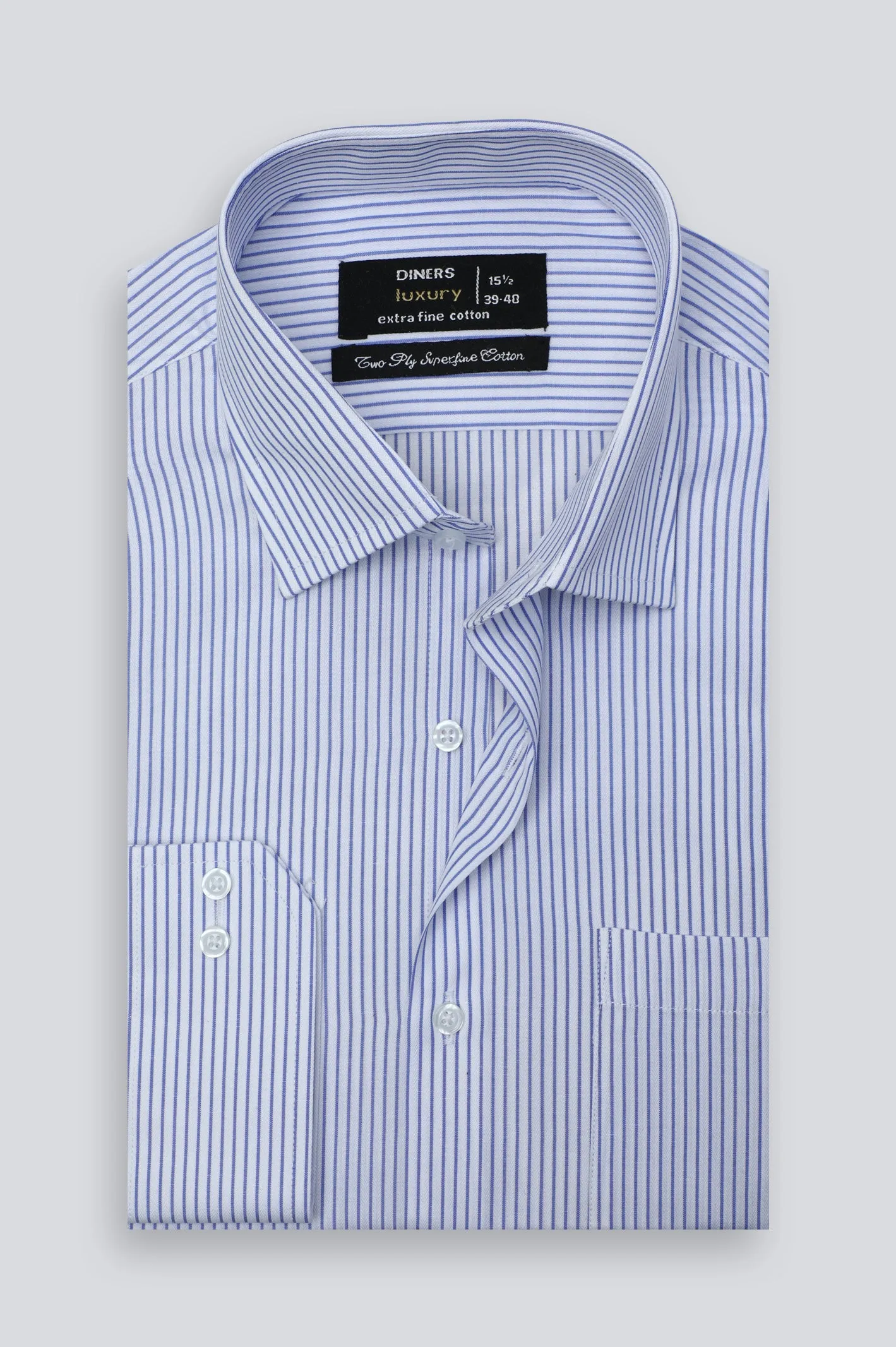 Blue Candy Stripes Formal Shirt