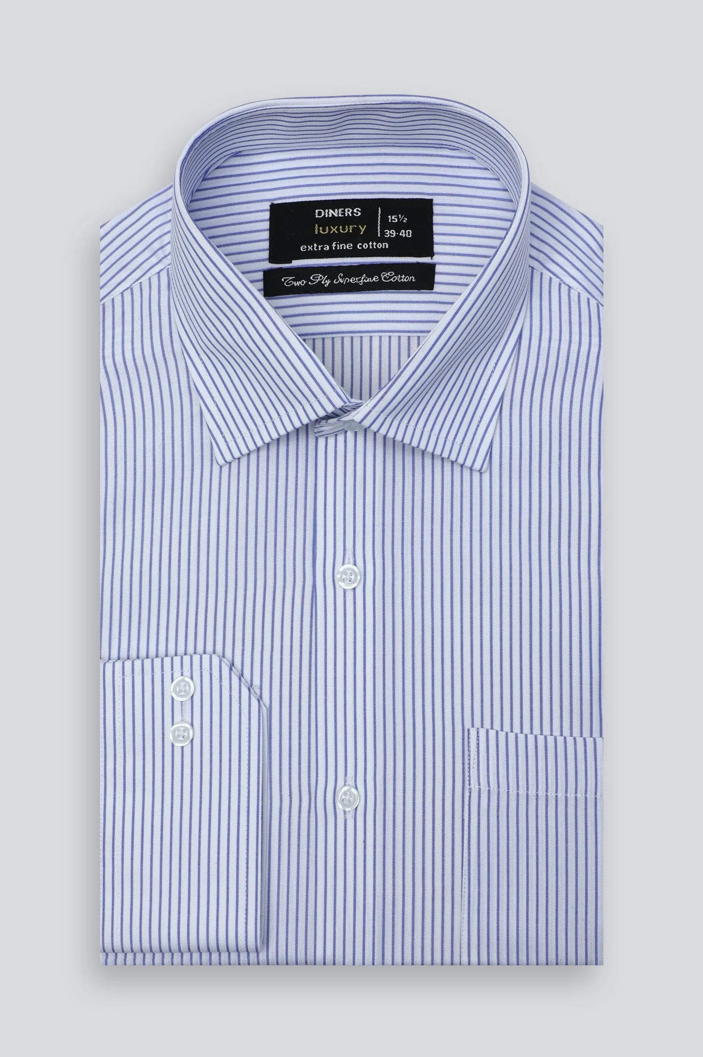 Blue Candy Stripes Formal Shirt