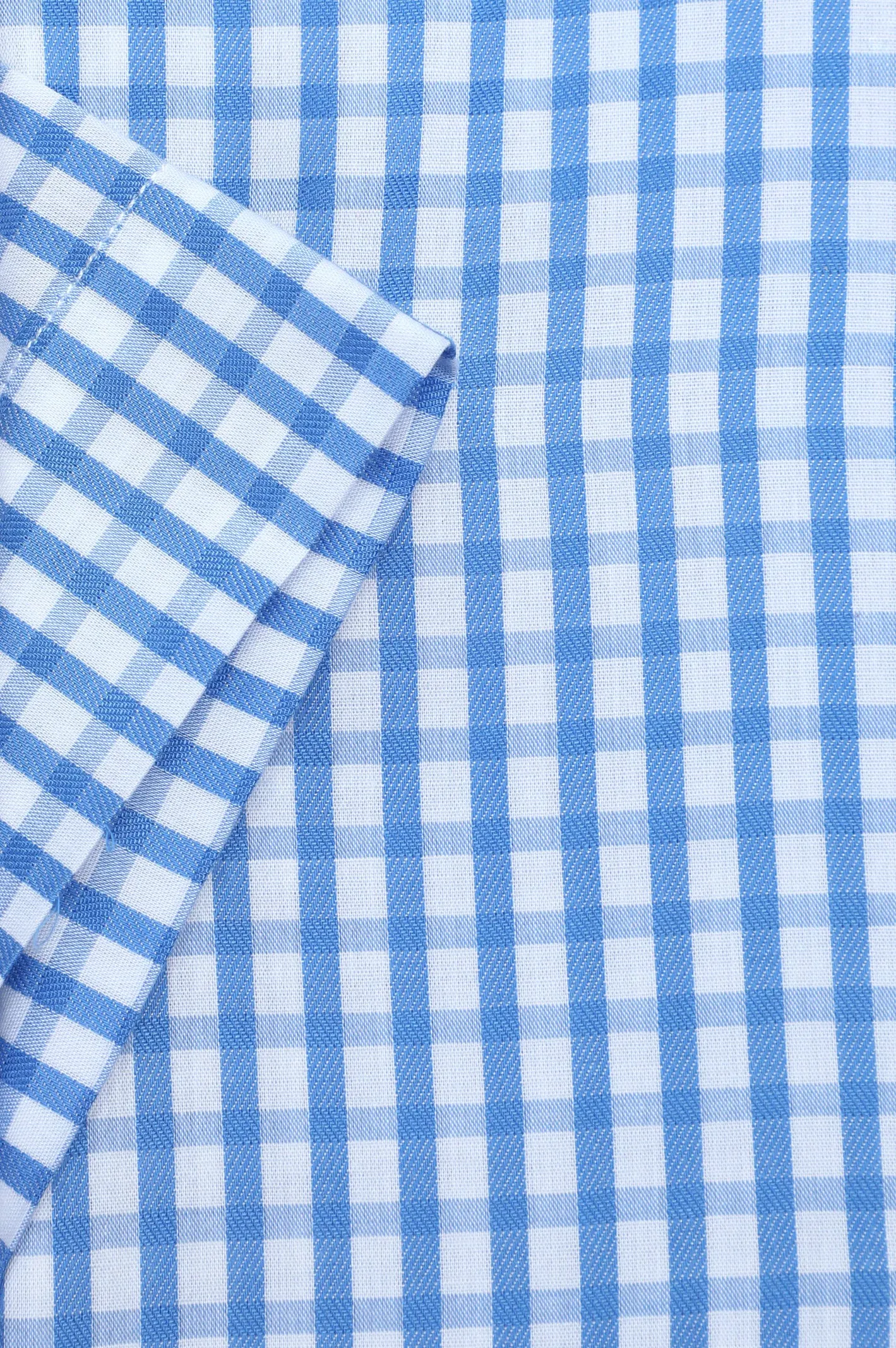 Blue Gingham Check Formal Shirt (Half Sleeves)