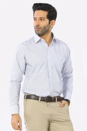 Blue Pencil Stripe Formal Shirt