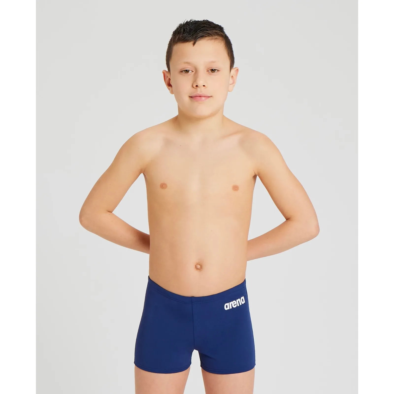 BOYS' TEAM SWIM SHORT SOLID - NAVY