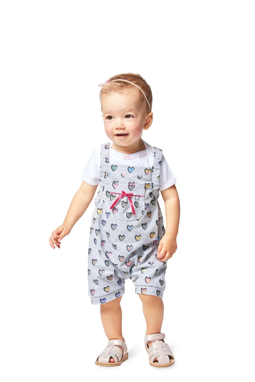 Burda Pattern 9337 Babies' Bibbed Trousers (3M-2M)