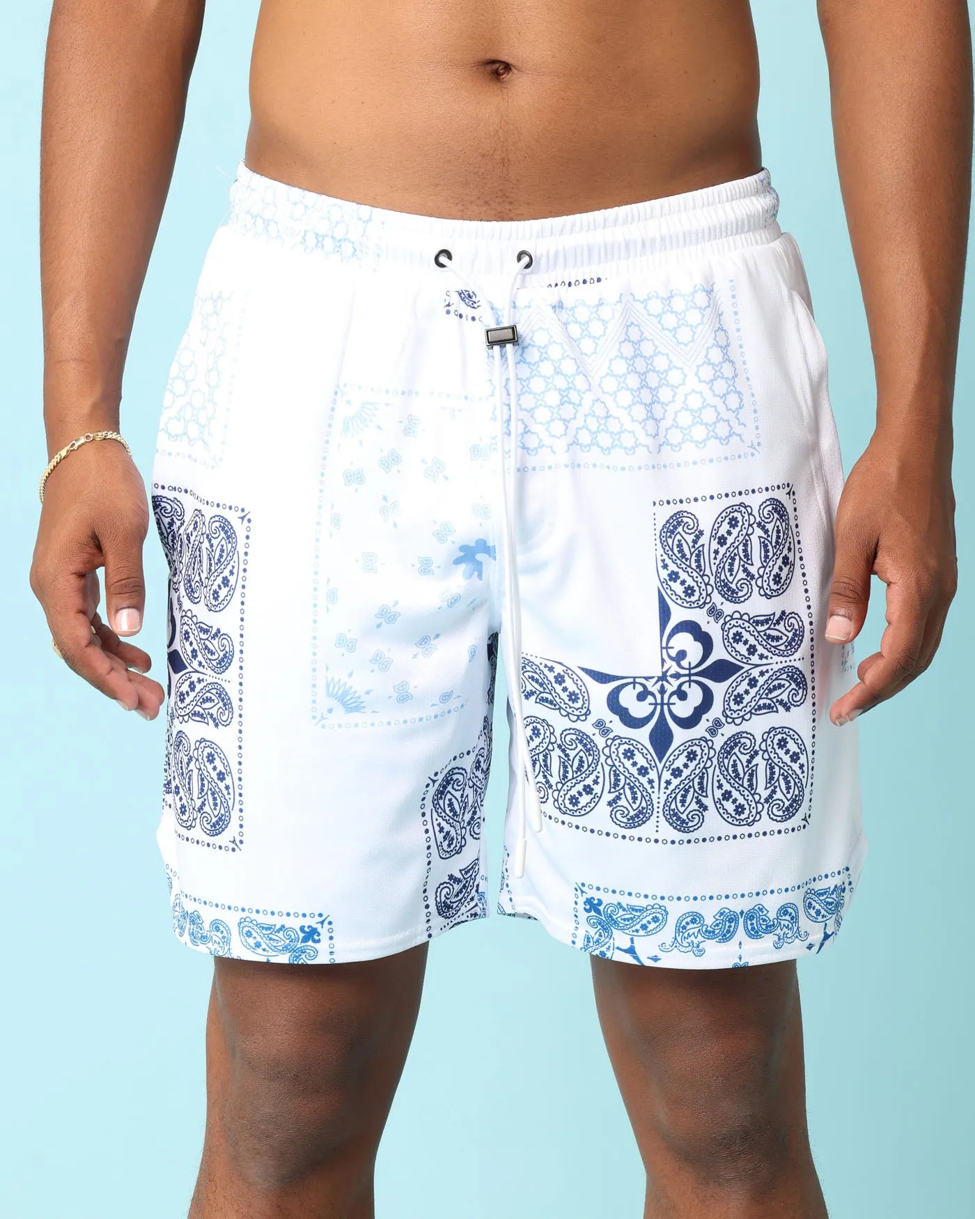 Carré Fragment Mesh Shorts White