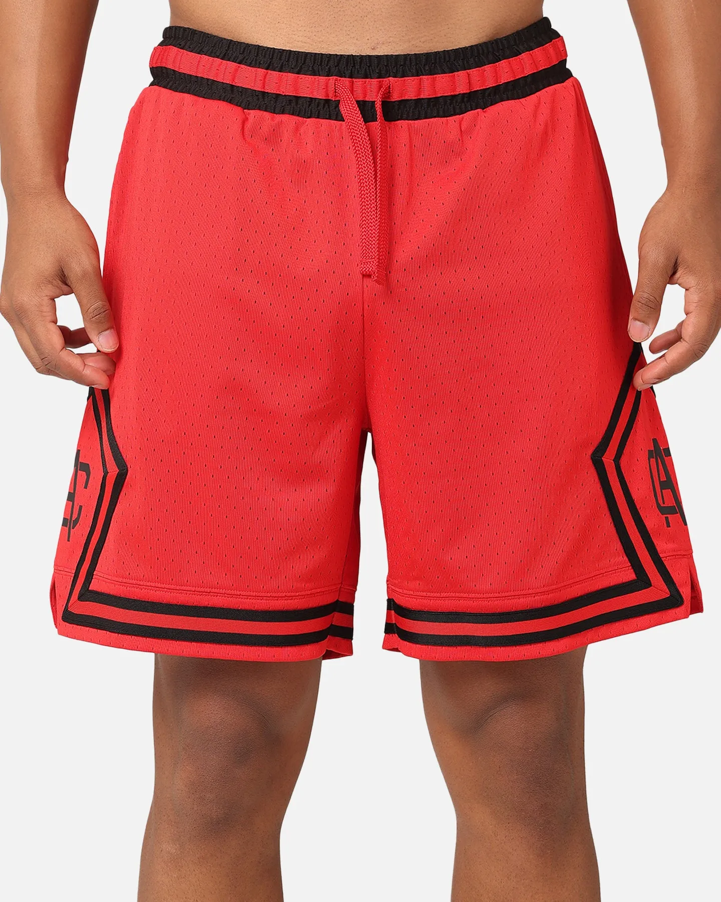 Carre Fold Mesh Basketball Shorts Red/Black