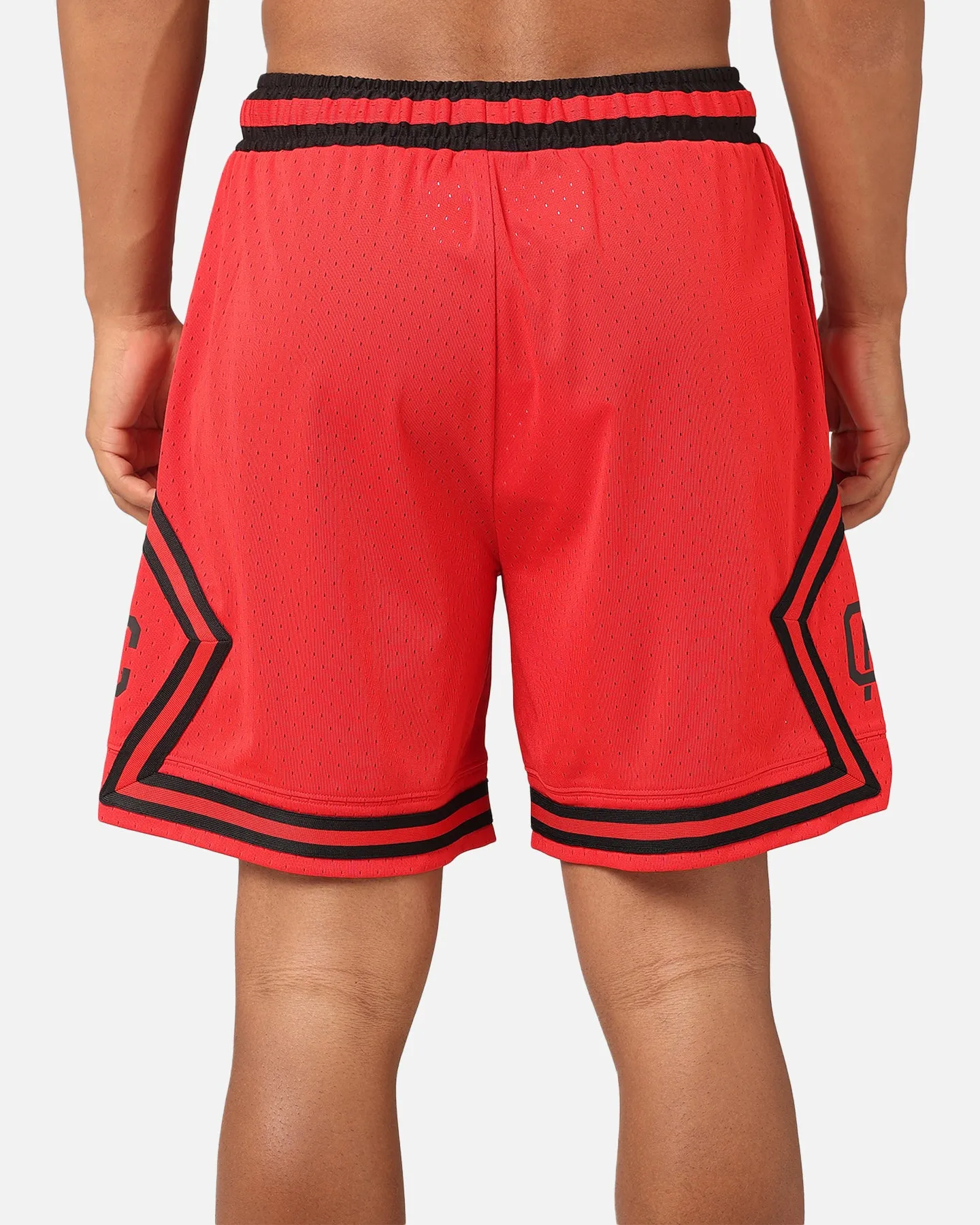 Carre Fold Mesh Basketball Shorts Red/Black