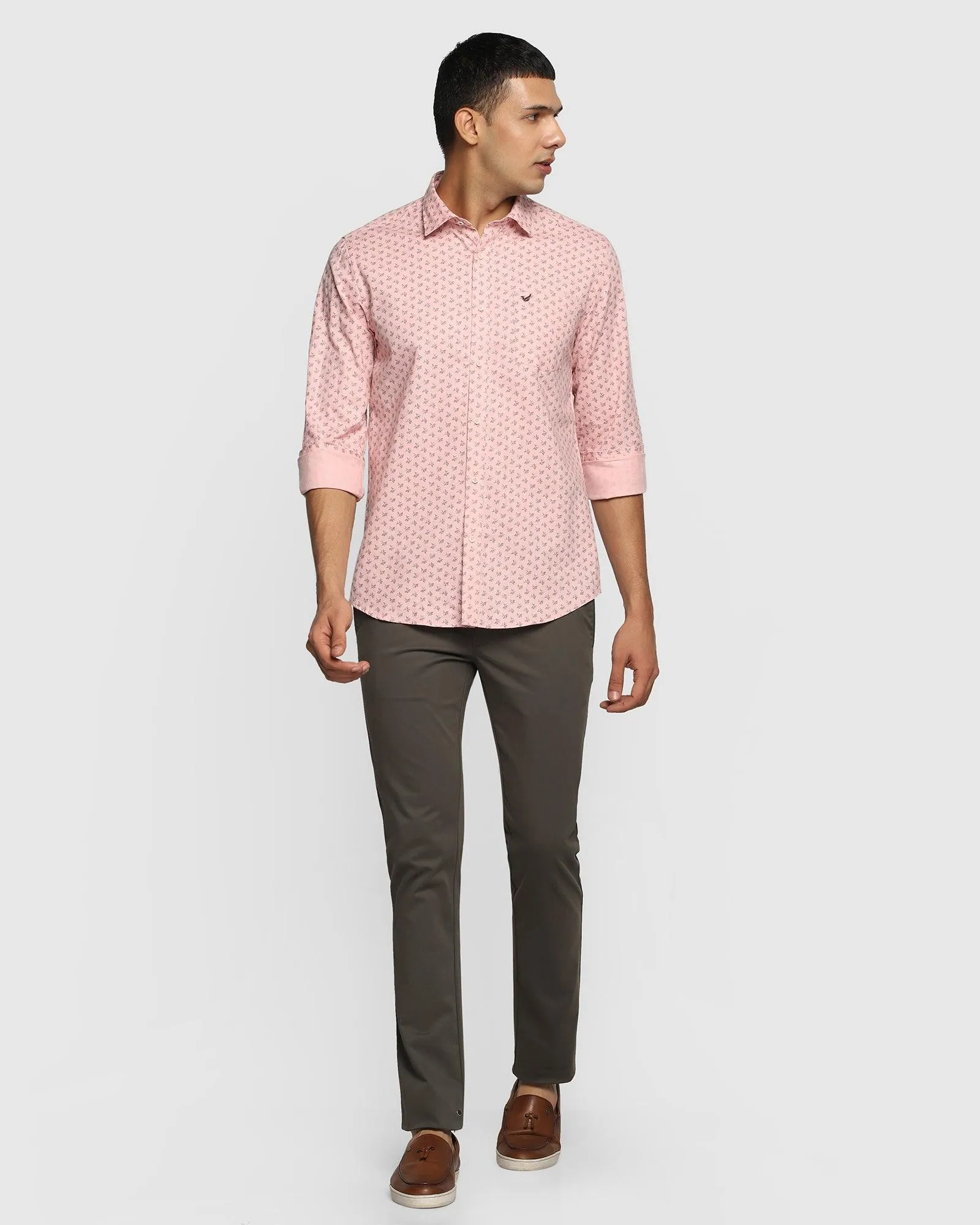 Casual Pink Printed Shirt - Akio