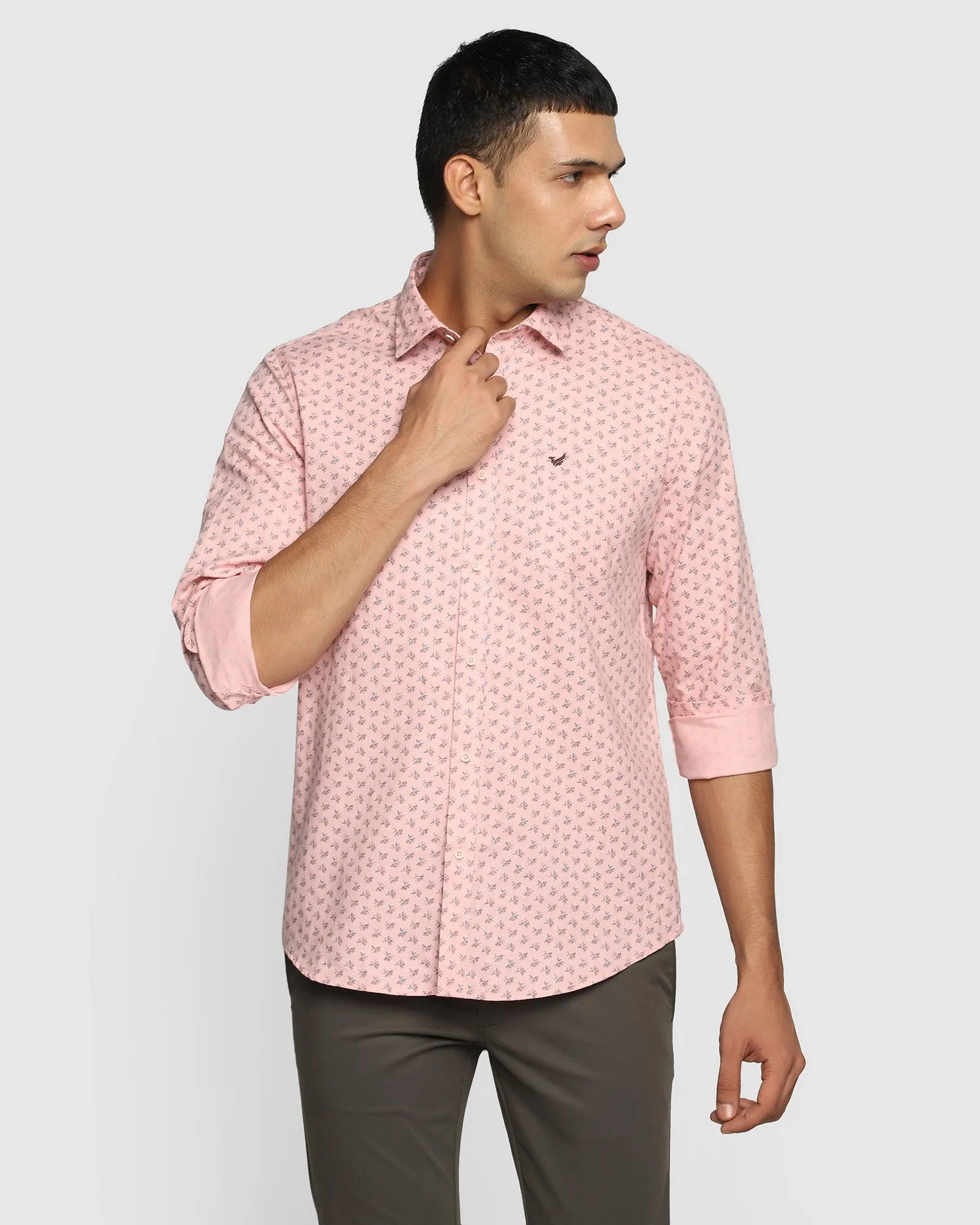 Casual Pink Printed Shirt - Akio