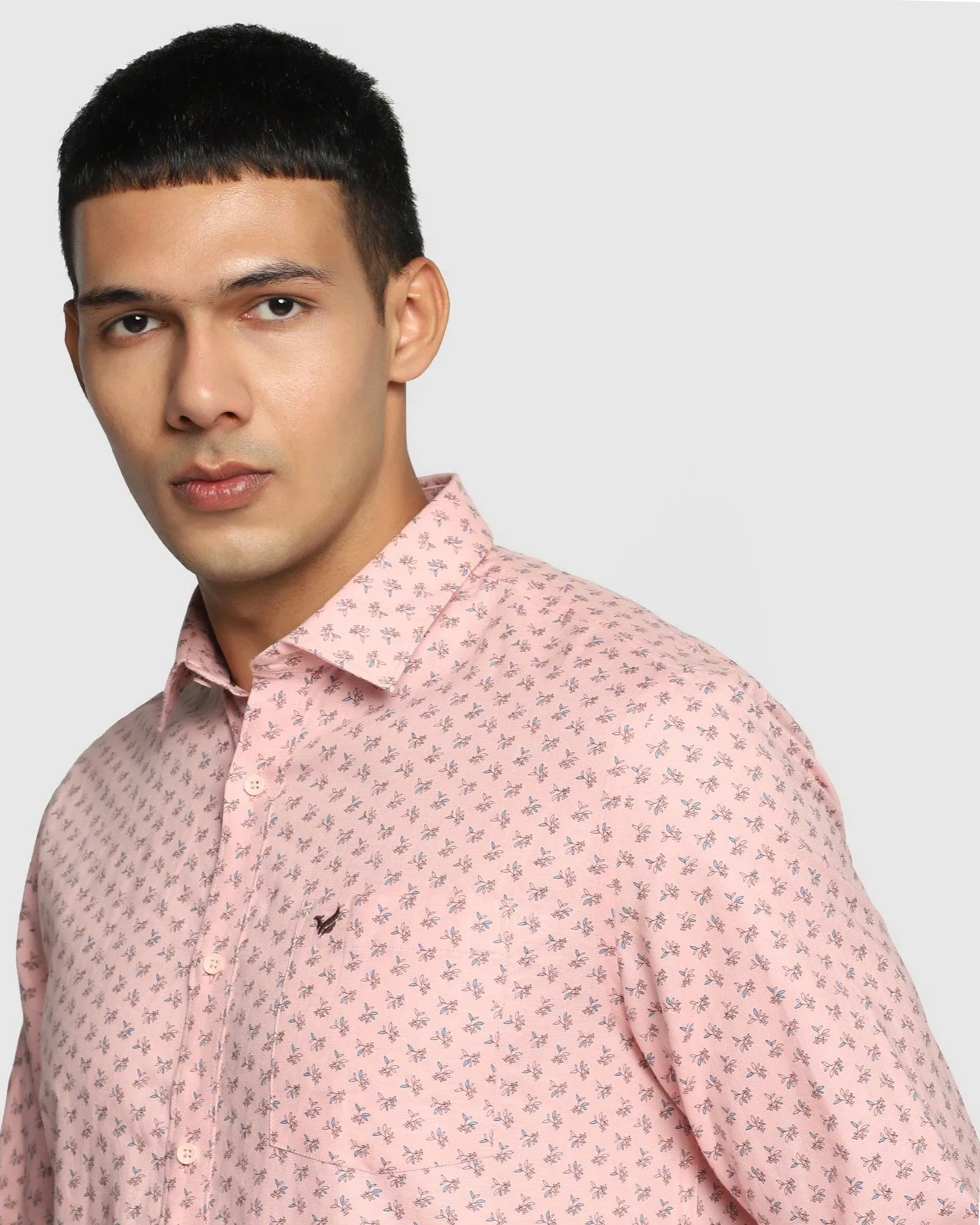 Casual Pink Printed Shirt - Akio