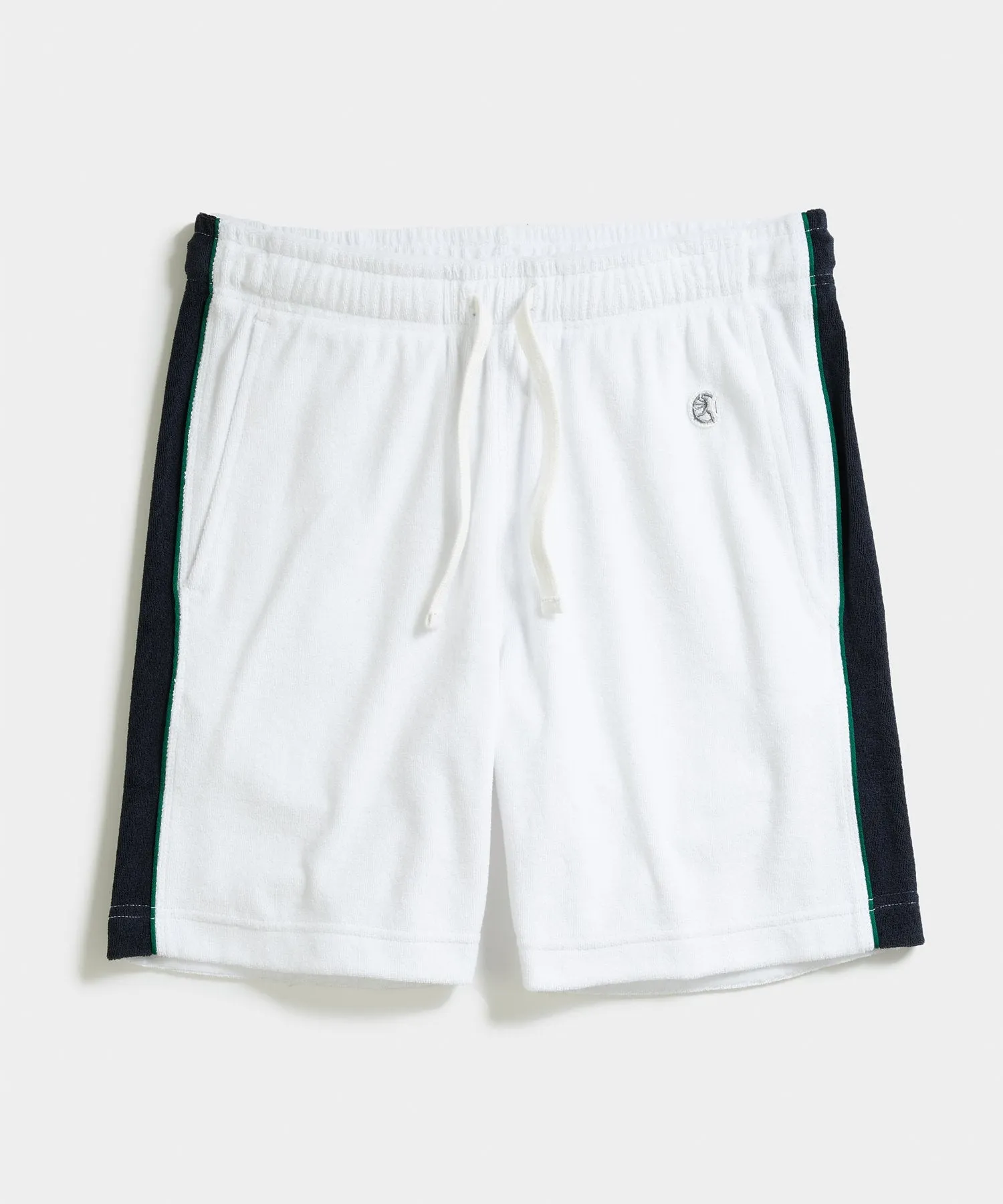 Champion Terry Side Stripe Short in White