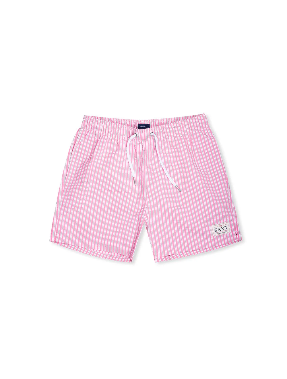 Classic Fit Seersucker Swim Shorts Perky Pink