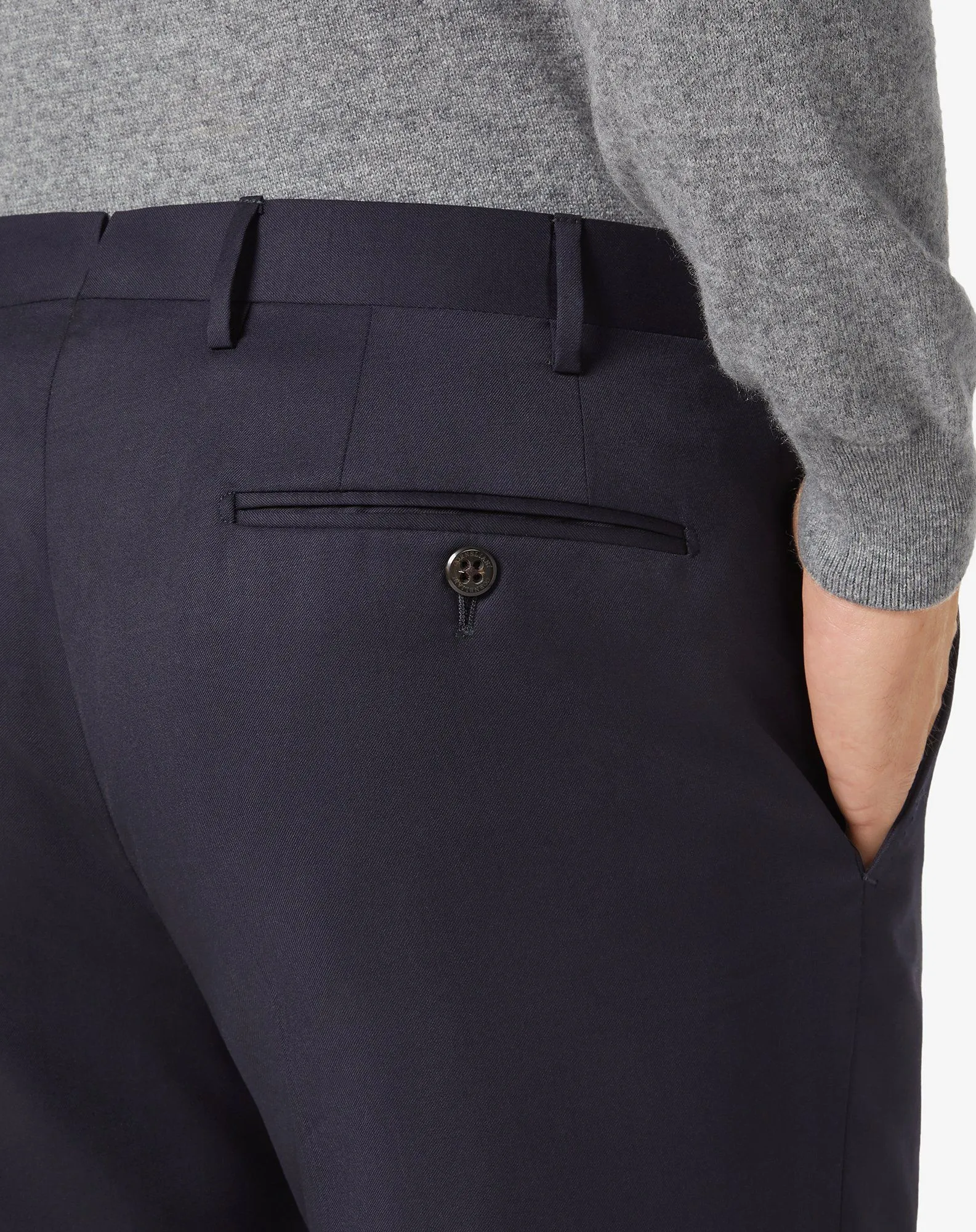 CORNELIANI Regular Fit Trousers NAVY REG