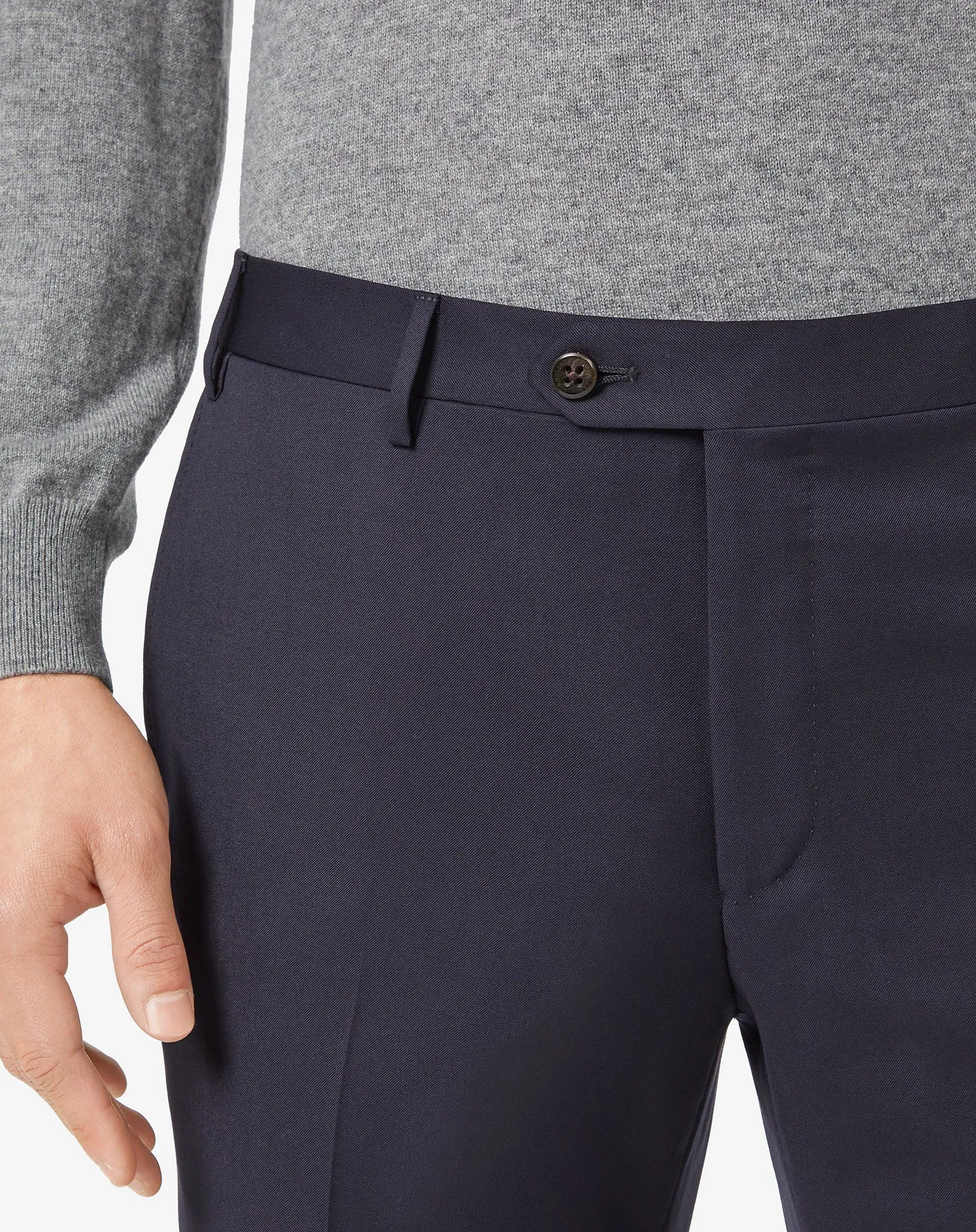 CORNELIANI Regular Fit Trousers NAVY REG