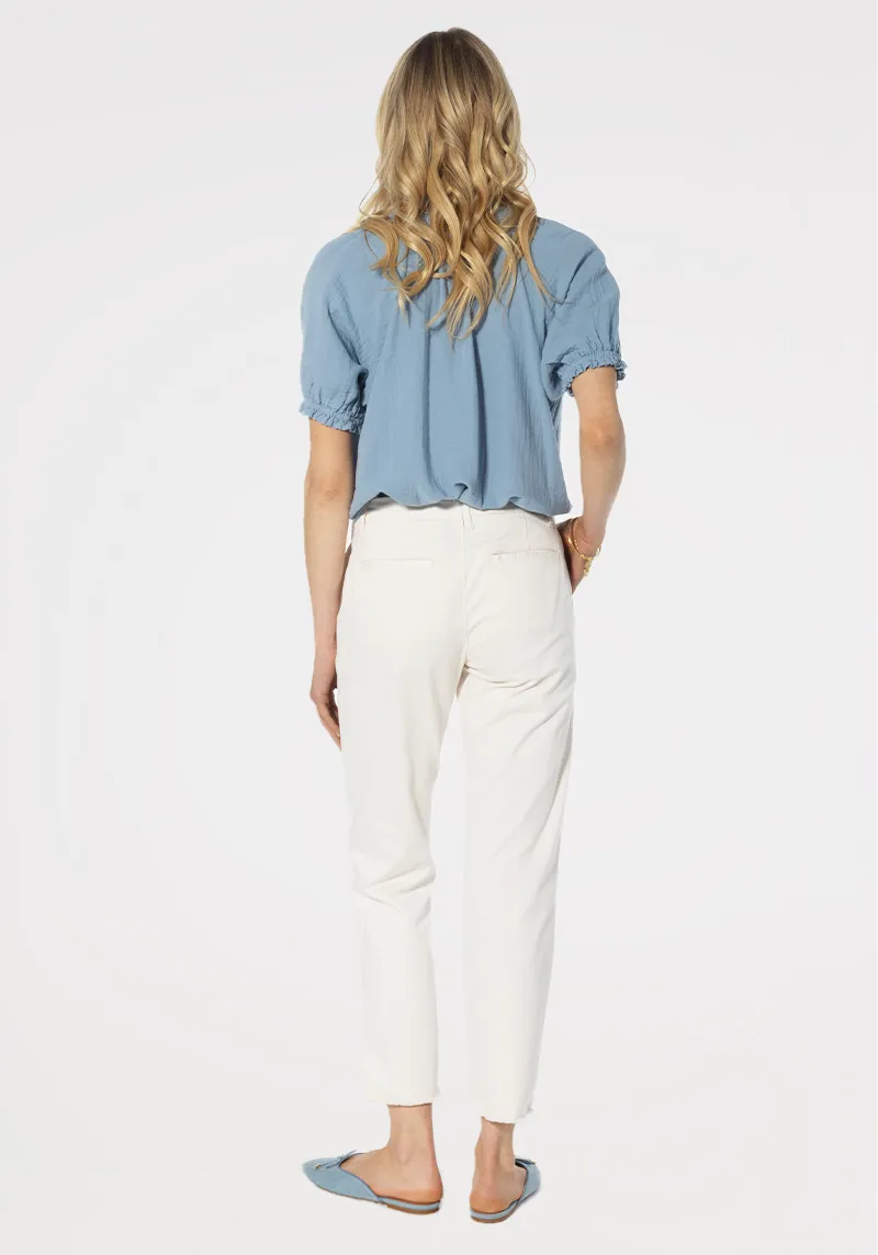 Cotton-Twill Tucker Chino Pant