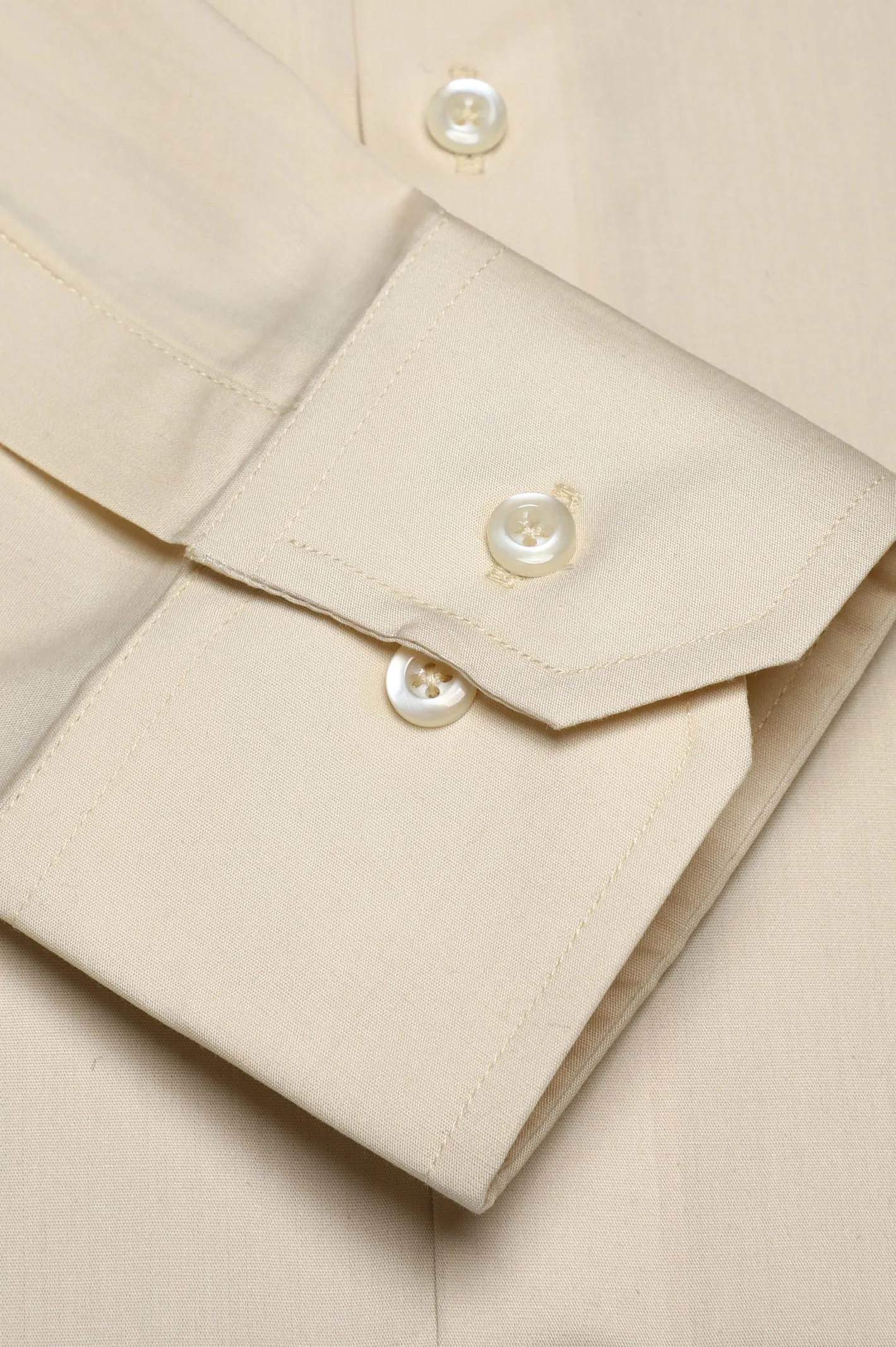 Cream Plain Formal Shirt