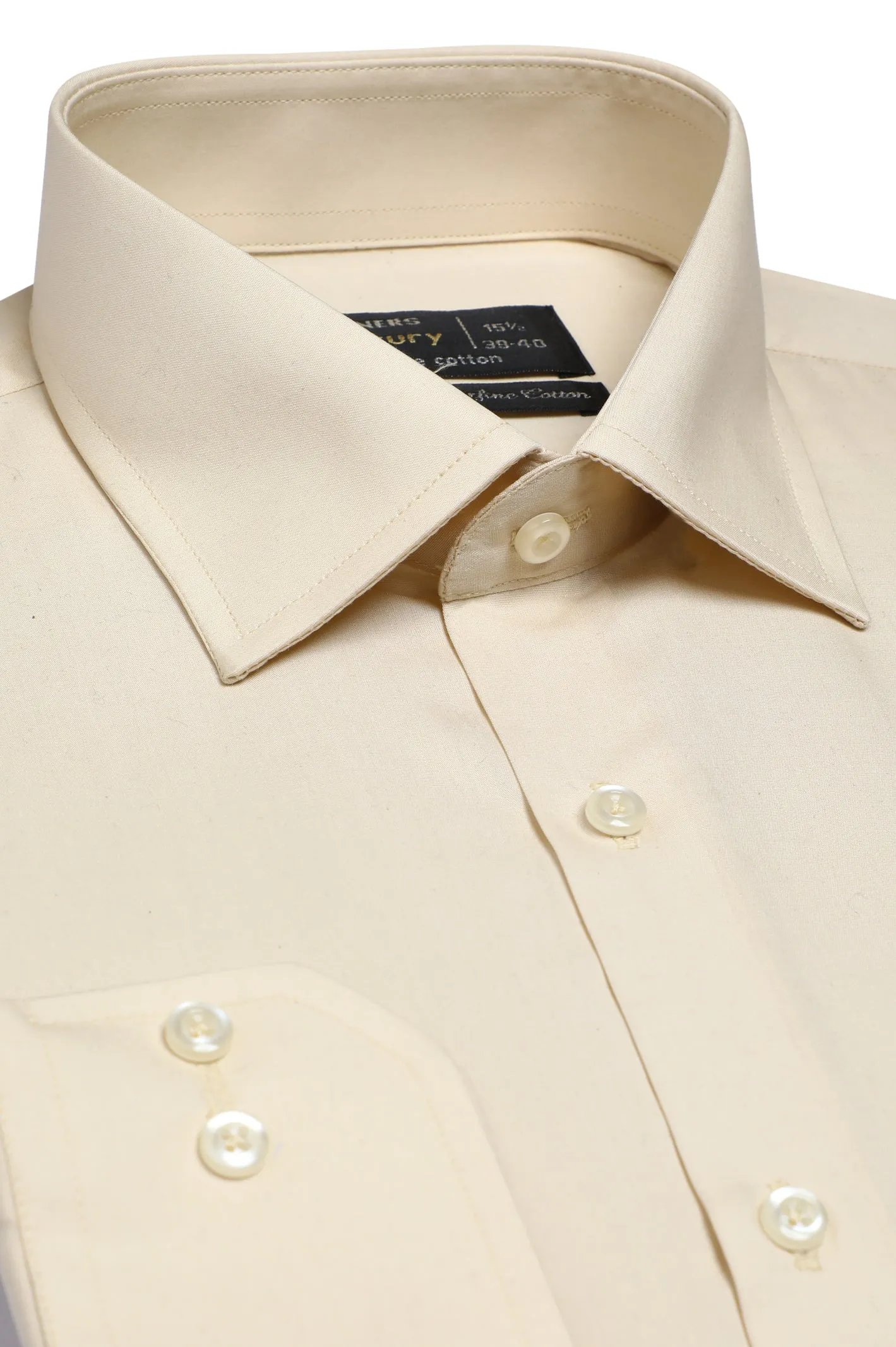 Cream Plain Formal Shirt