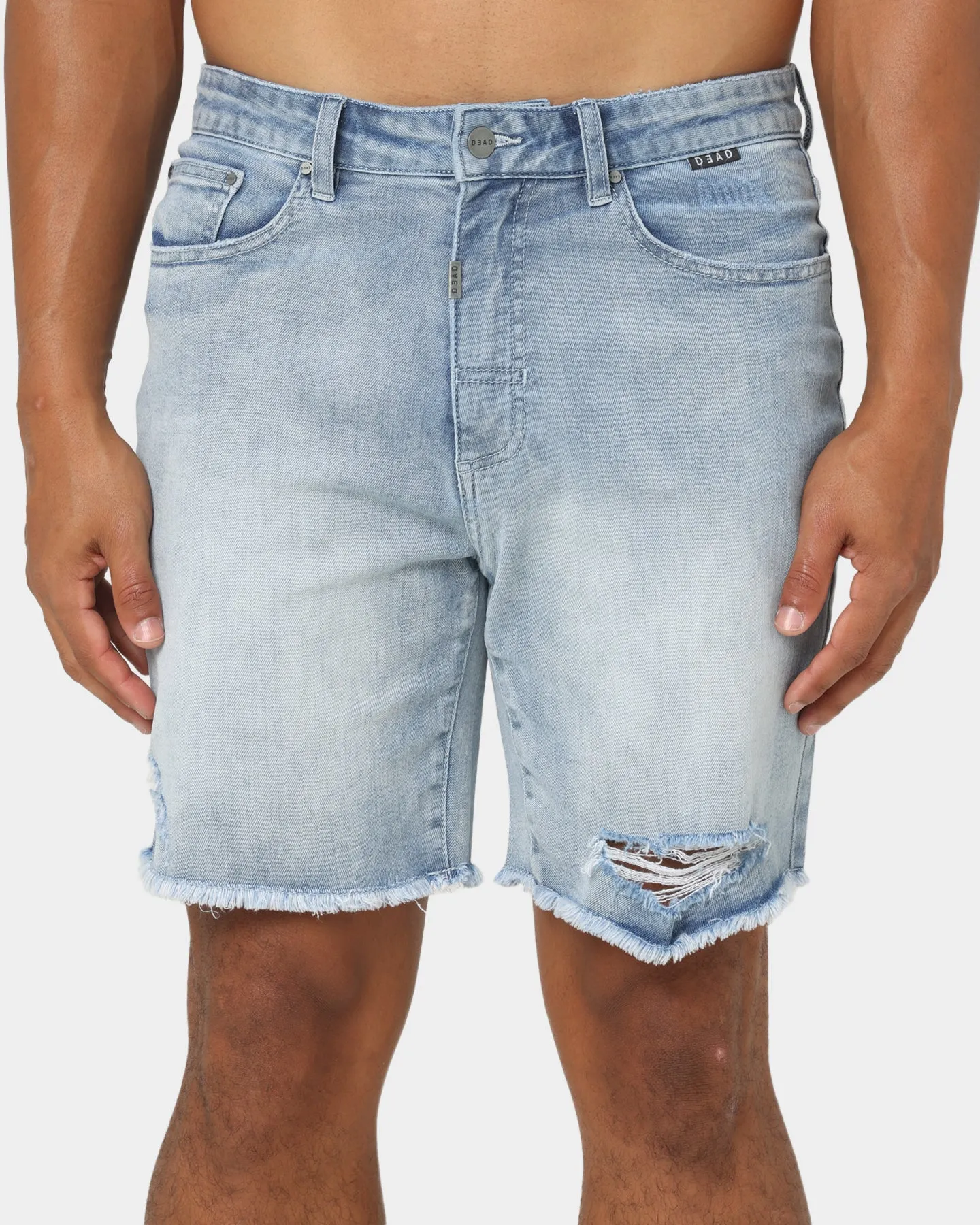 Dead Studios Relaxed Denim Shorts Washed Indigo