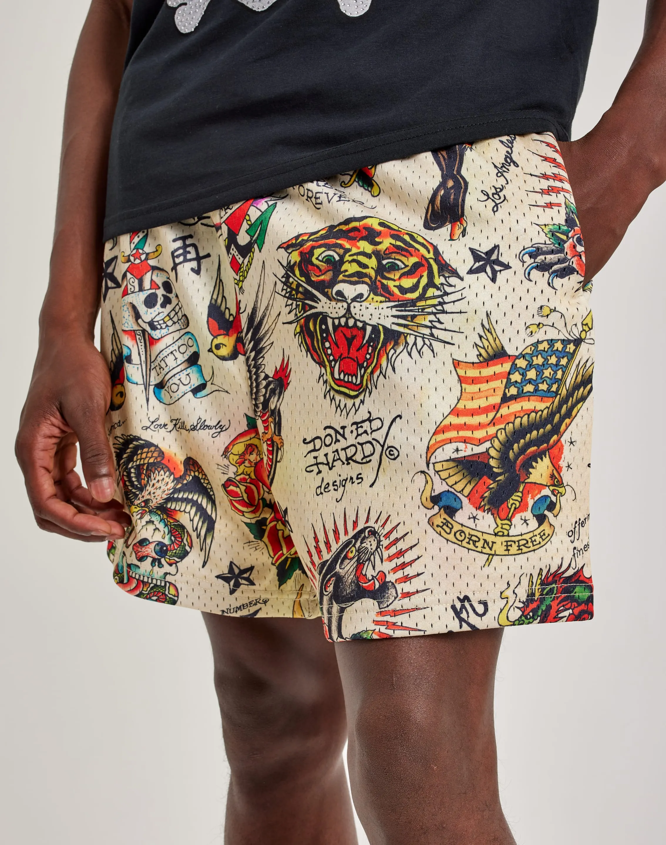 Ed Hardy Flashboard Mesh Shorts