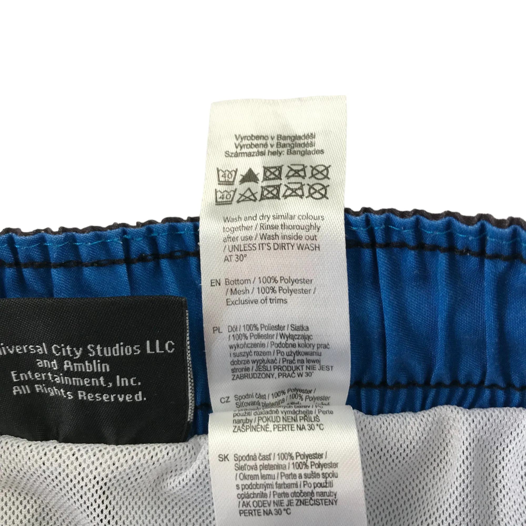 F&F swim trunks 11-12 years navy and multicolour Jurassic world dinosaur