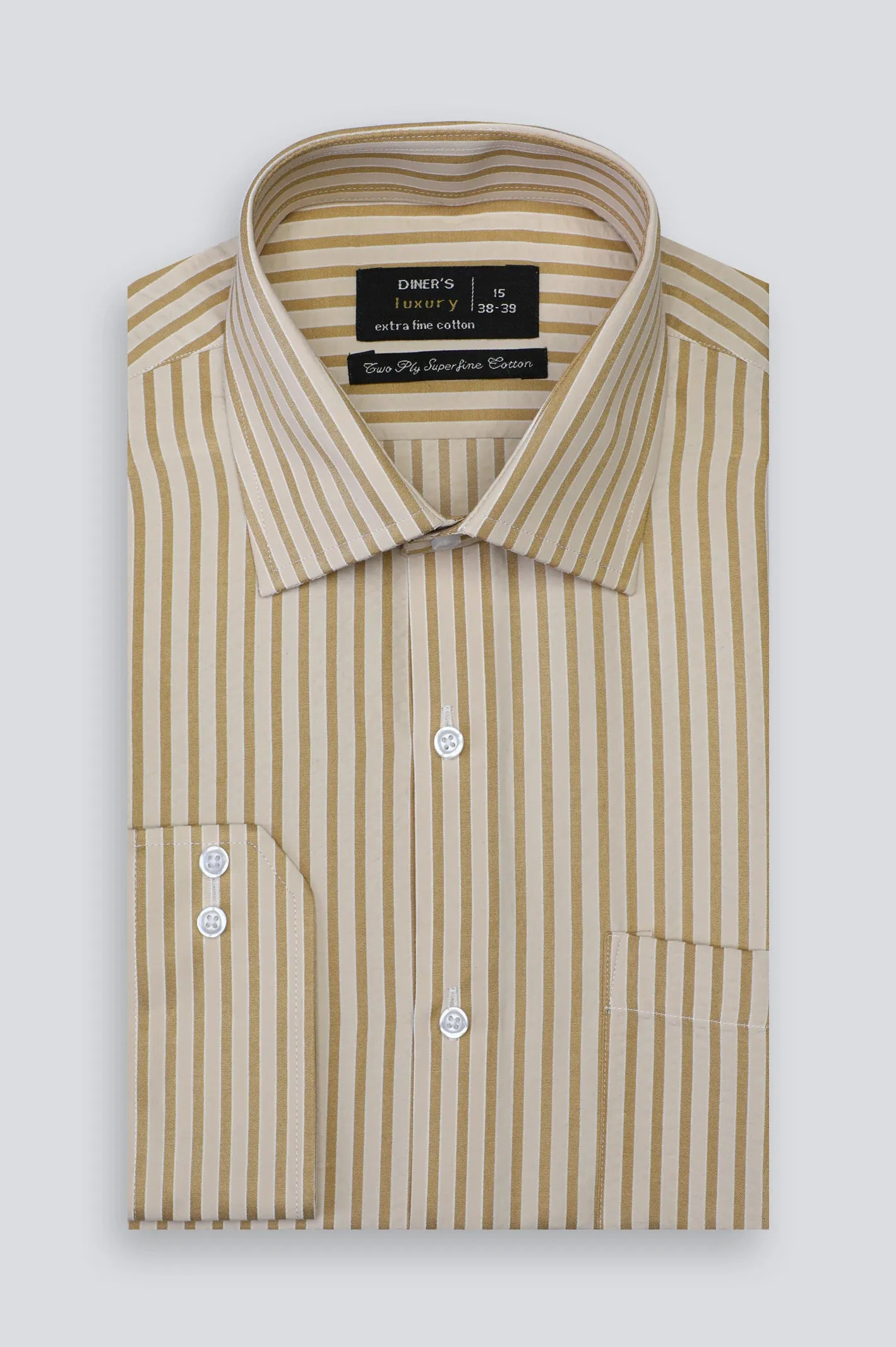 Fawn Bengal Stripe Formal Shirt