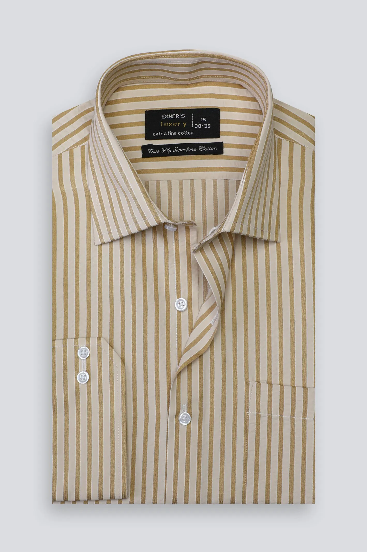 Fawn Bengal Stripe Formal Shirt