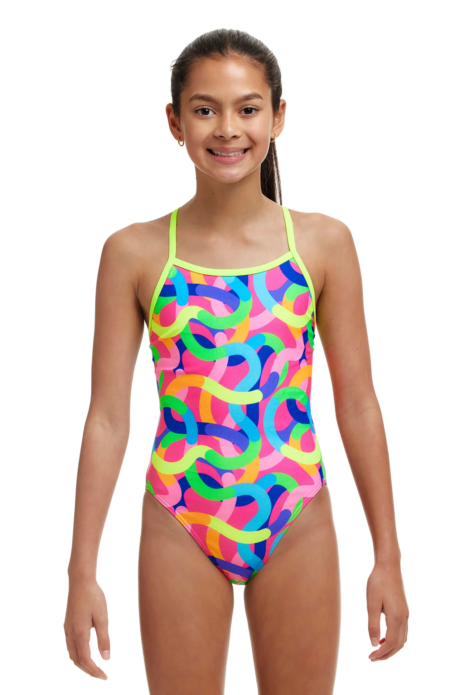 Funkita Curly Wurly Girls Single Strap One Piece