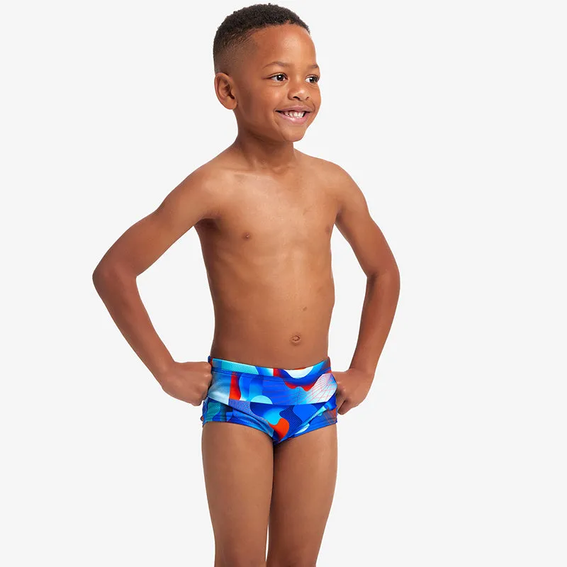 Funky Trunks - Battle Blue - Toddler Boys Printed Trunks