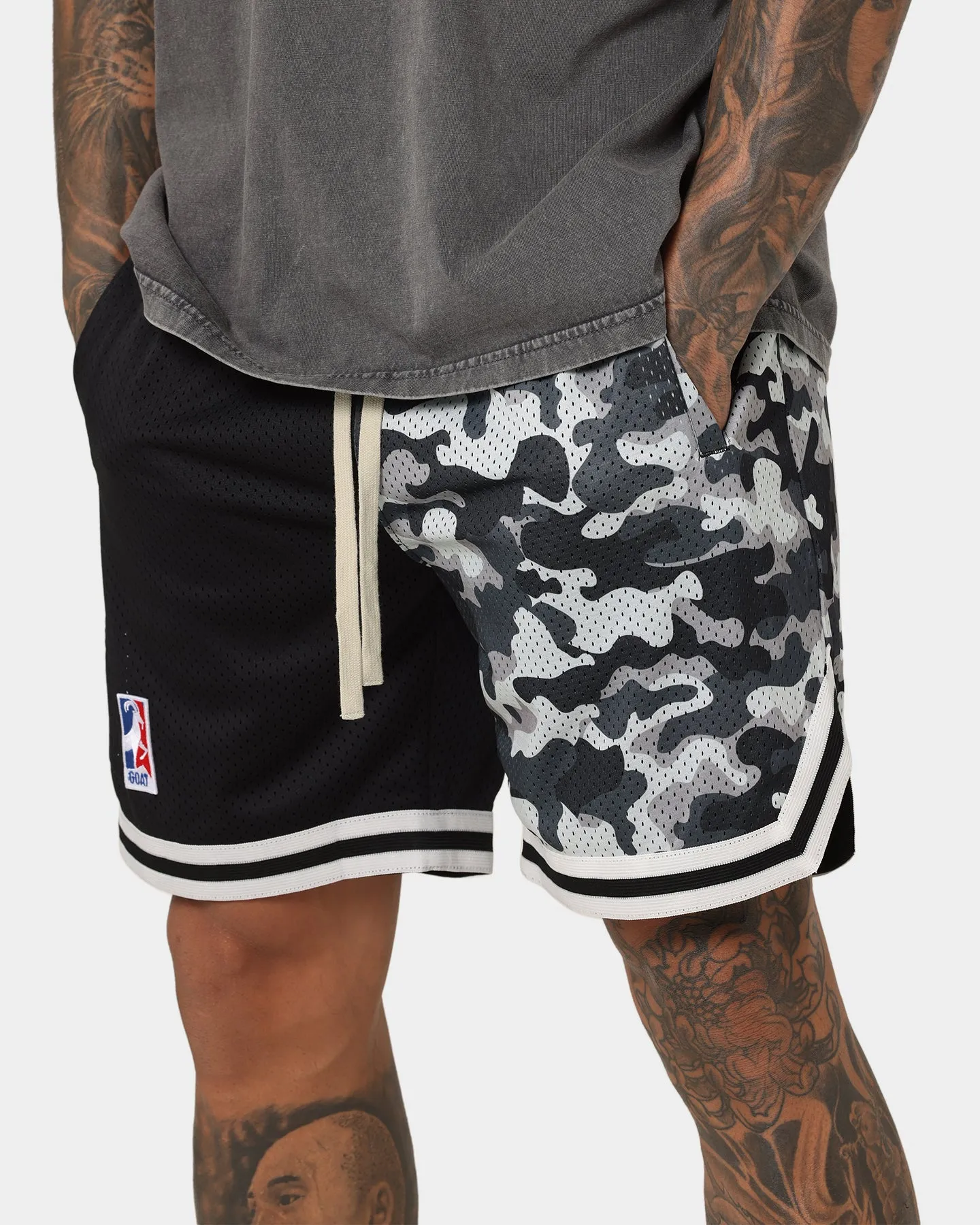 Goat Crew Half Camo Shorts Black/Black