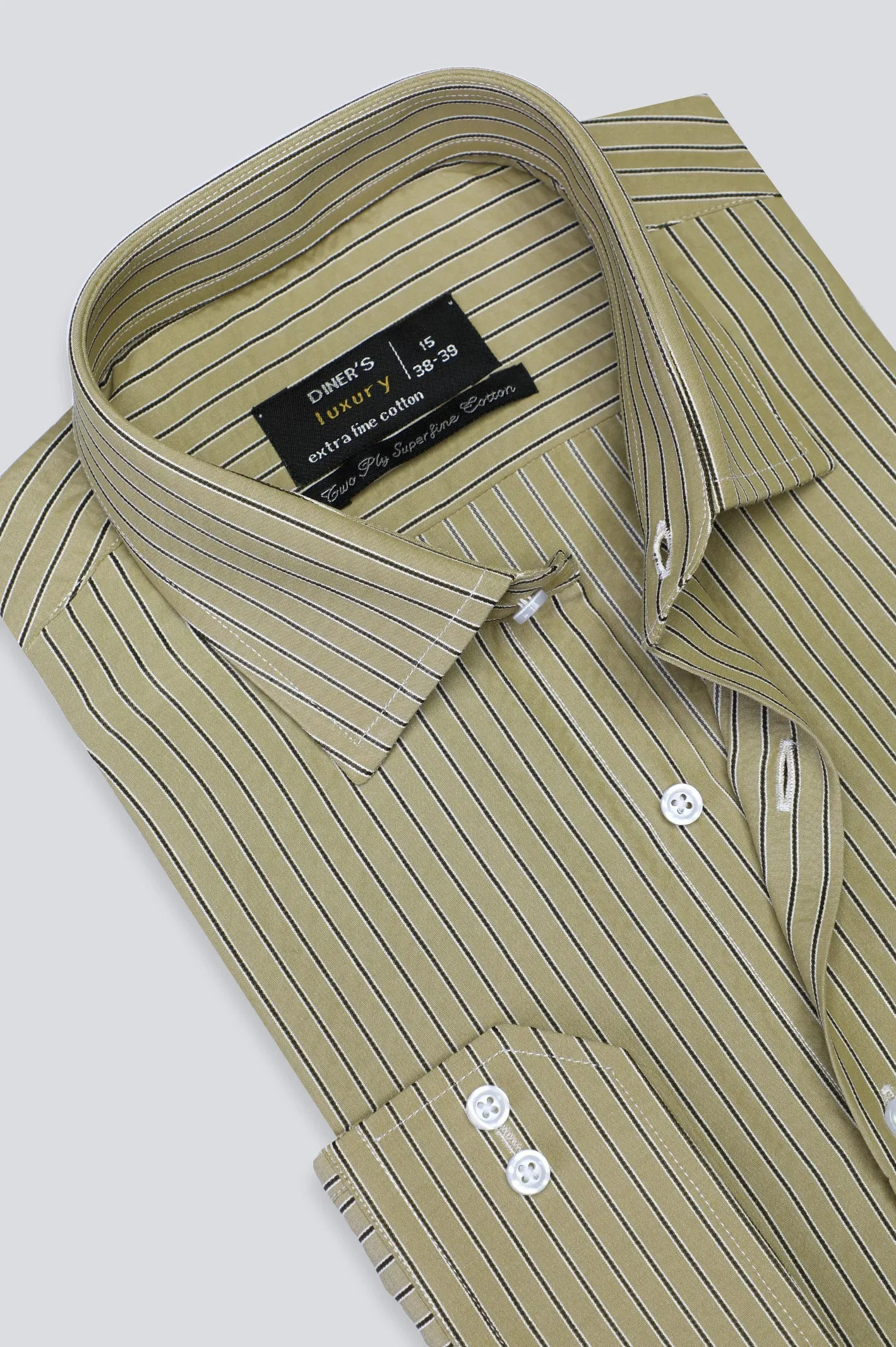 Green Stripe Formal Shirt