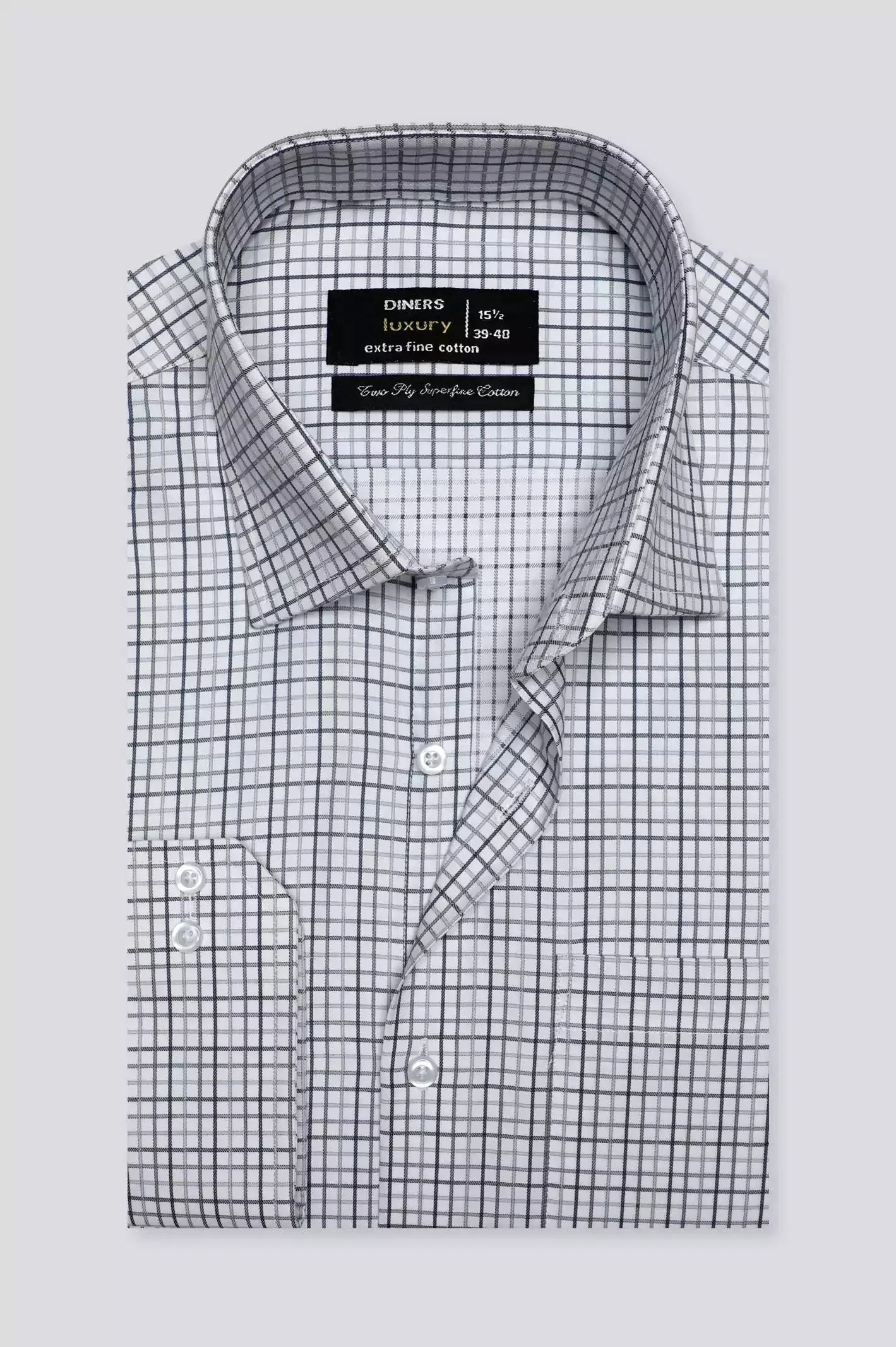 Grey Dupplin Check Formal Shirt