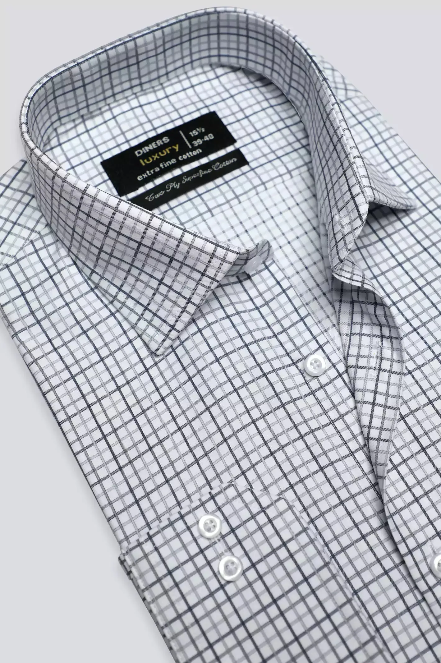 Grey Dupplin Check Formal Shirt