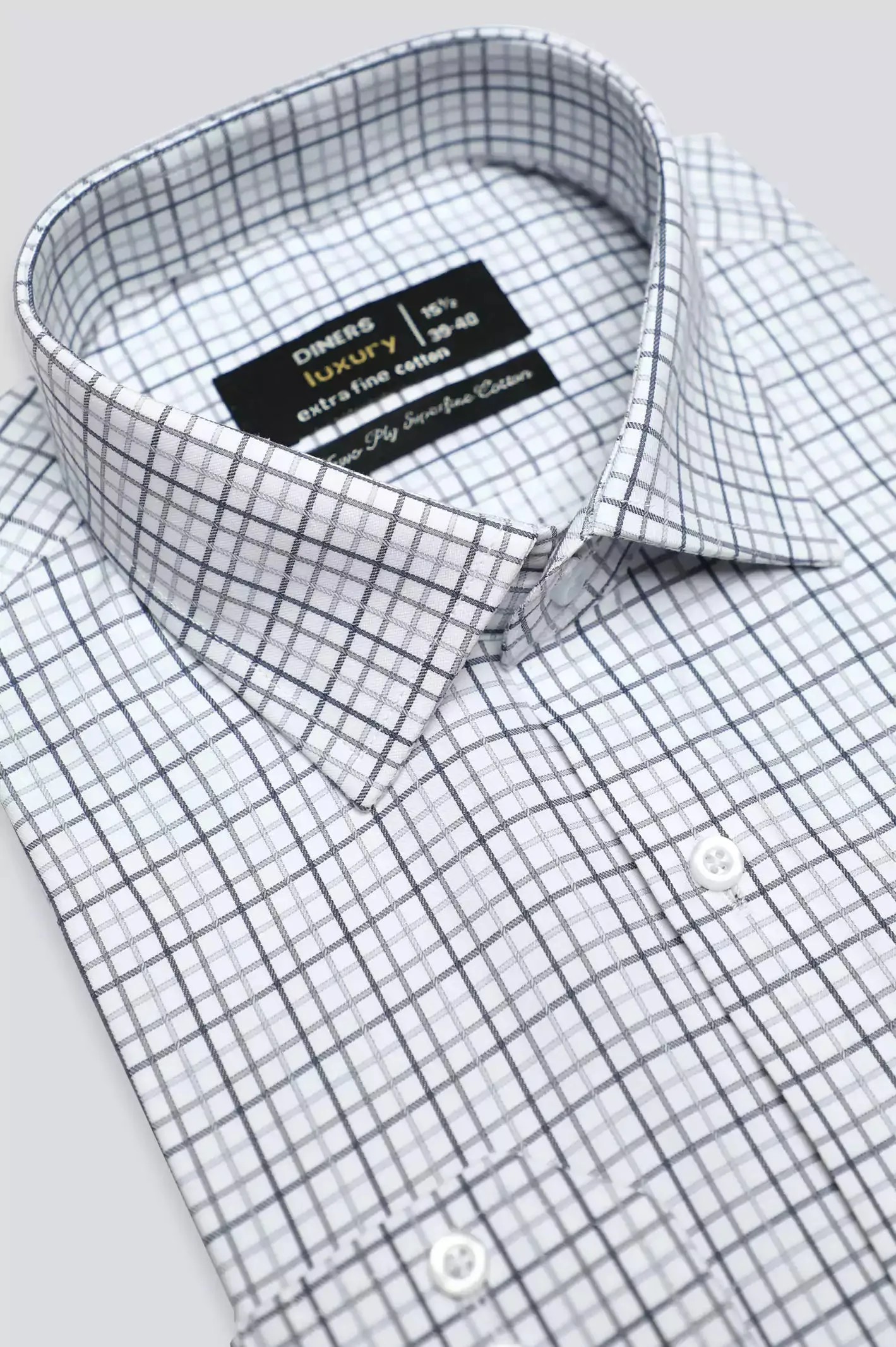 Grey Dupplin Check Formal Shirt