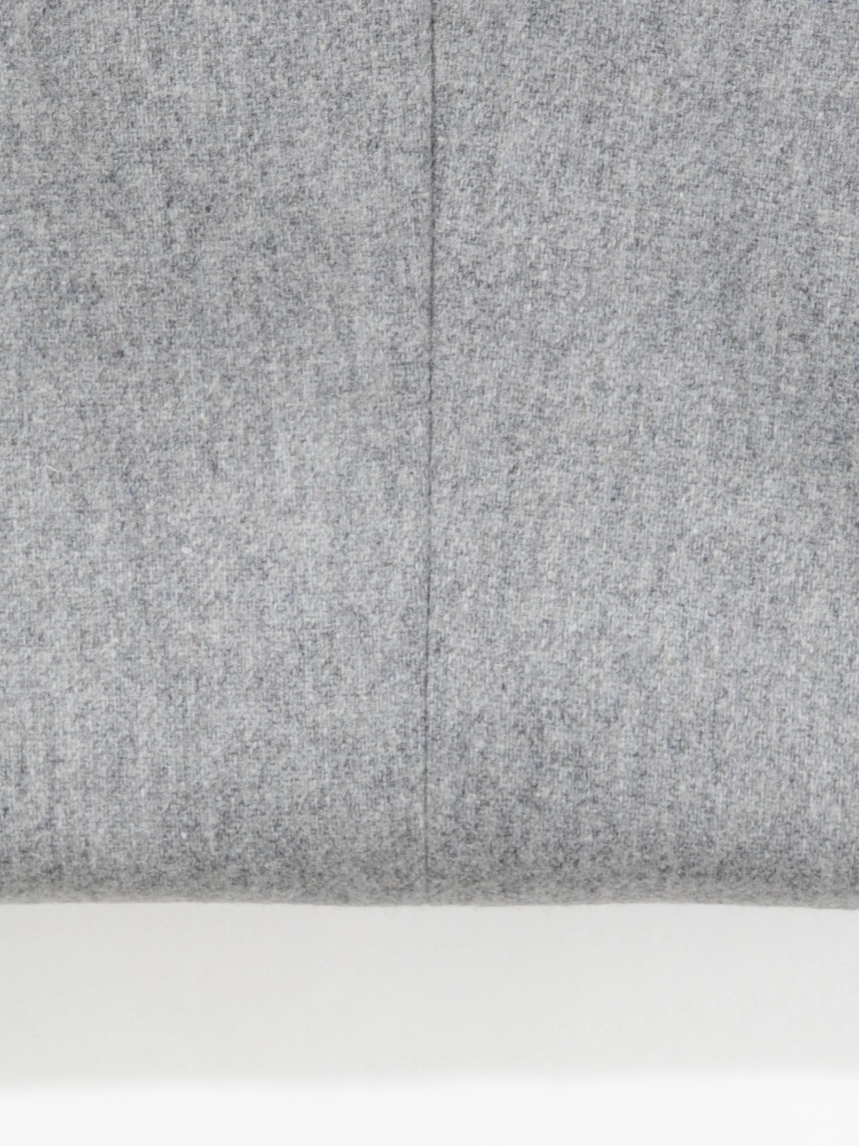 Grey Flannel Wool Drawstring Trousers (Wide Fit)