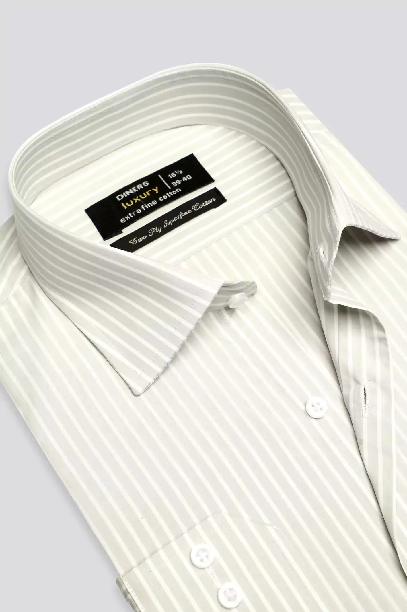 Grey Pencil Stripe Formal Shirt