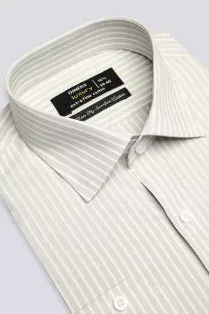 Grey Pencil Stripe Formal Shirt