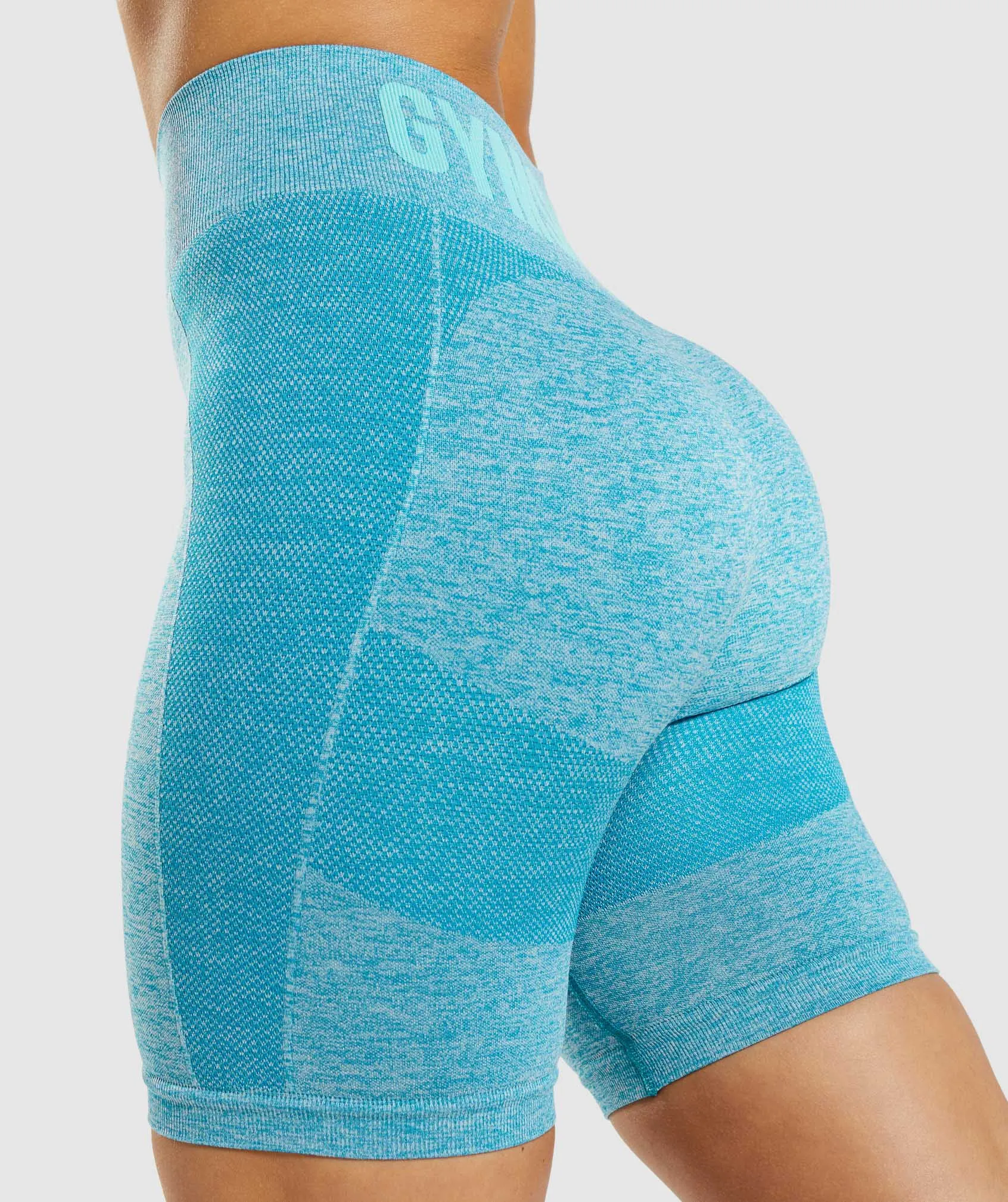 Gymshark Flex Cycling Shorts - Atlas Blue Marl