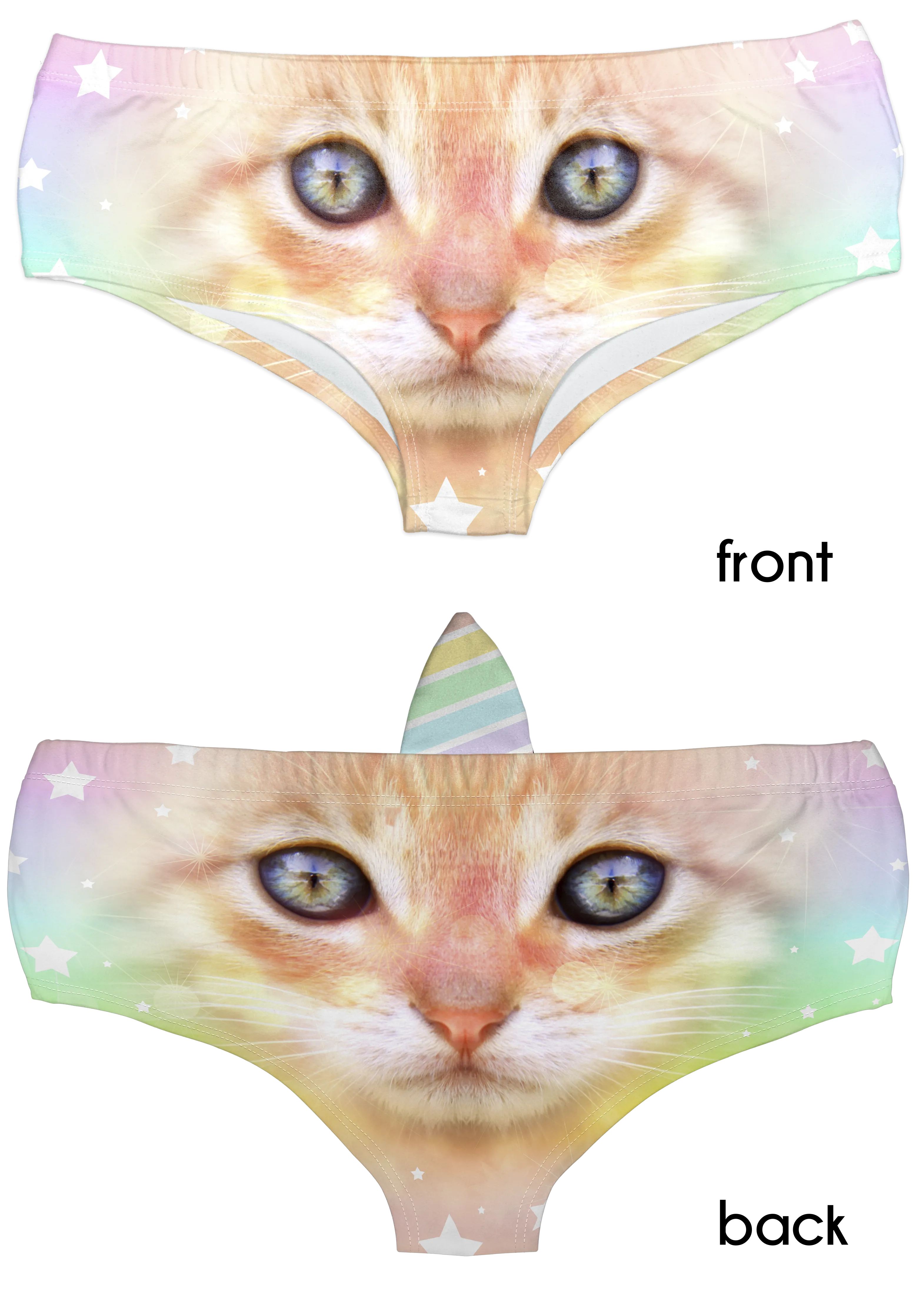 Horn Pantie - Rainbow Sparkle Kitticorn (6-10 UK Size)