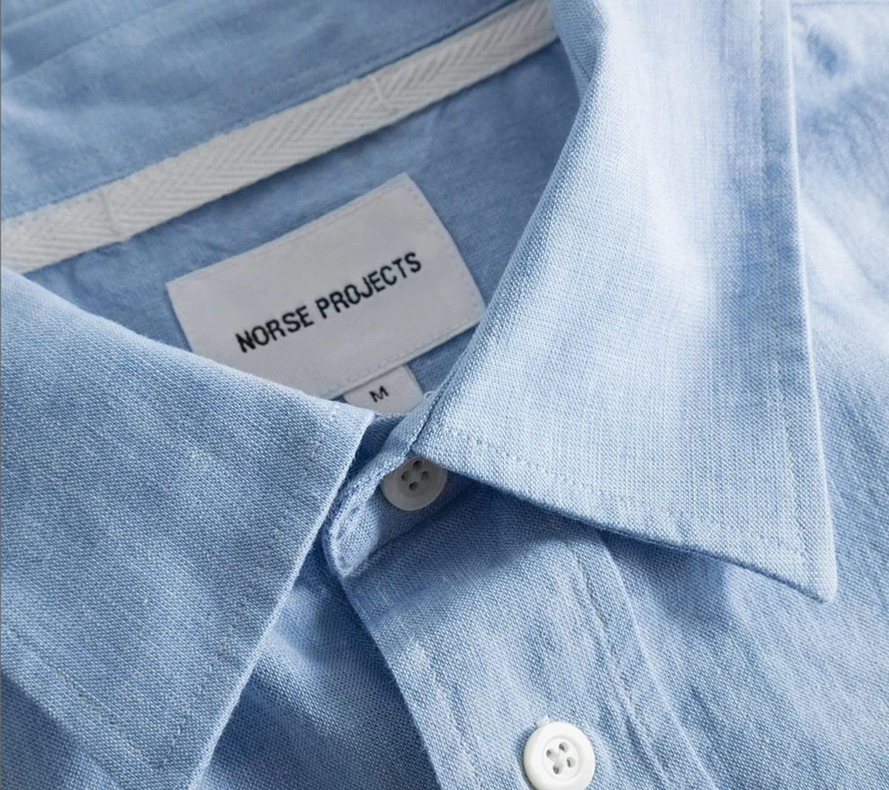 Ivan Relaxed Cotton Linen SS Shirt | Pale Blue