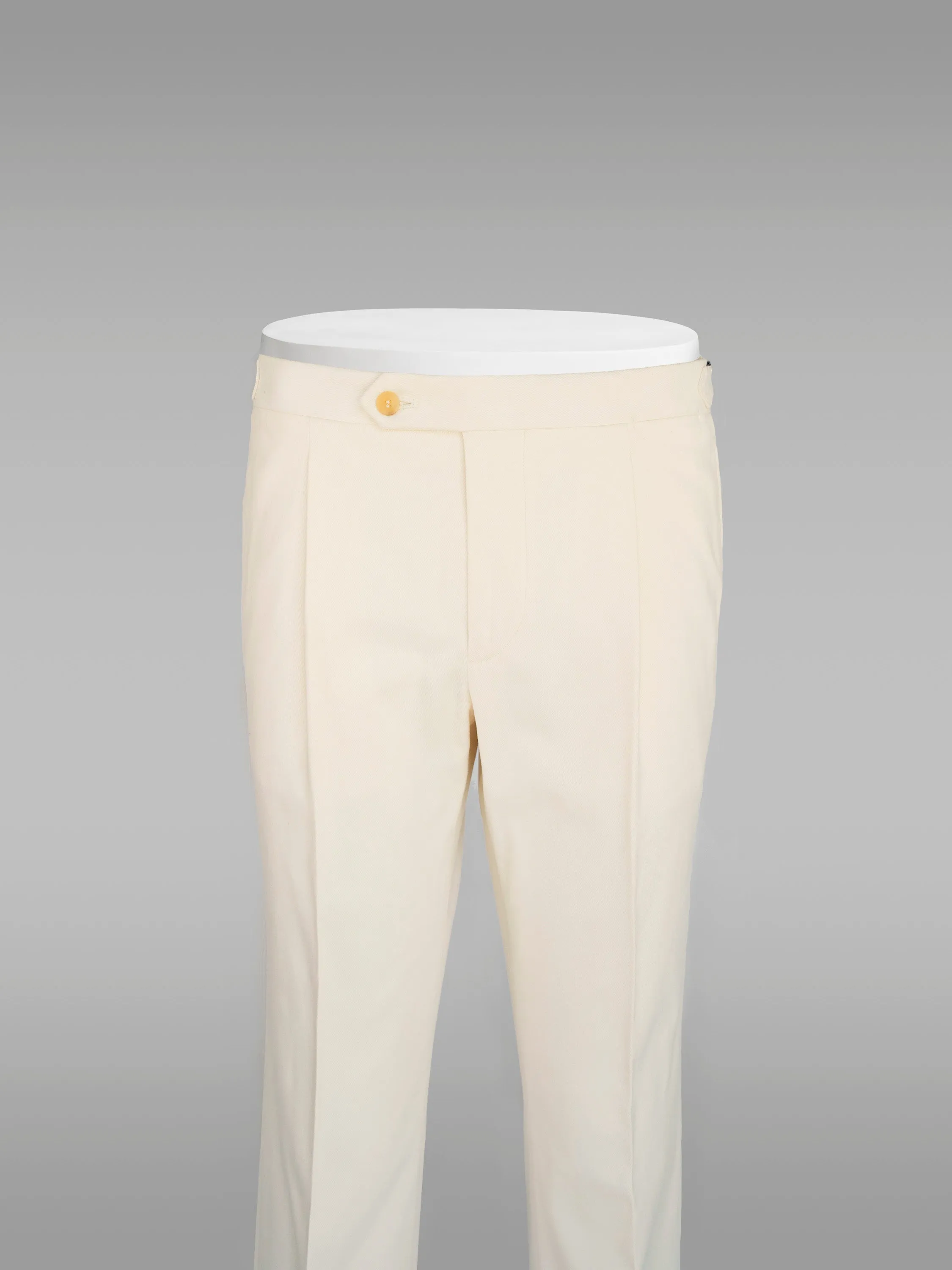 Ivory cotton elastan trousers