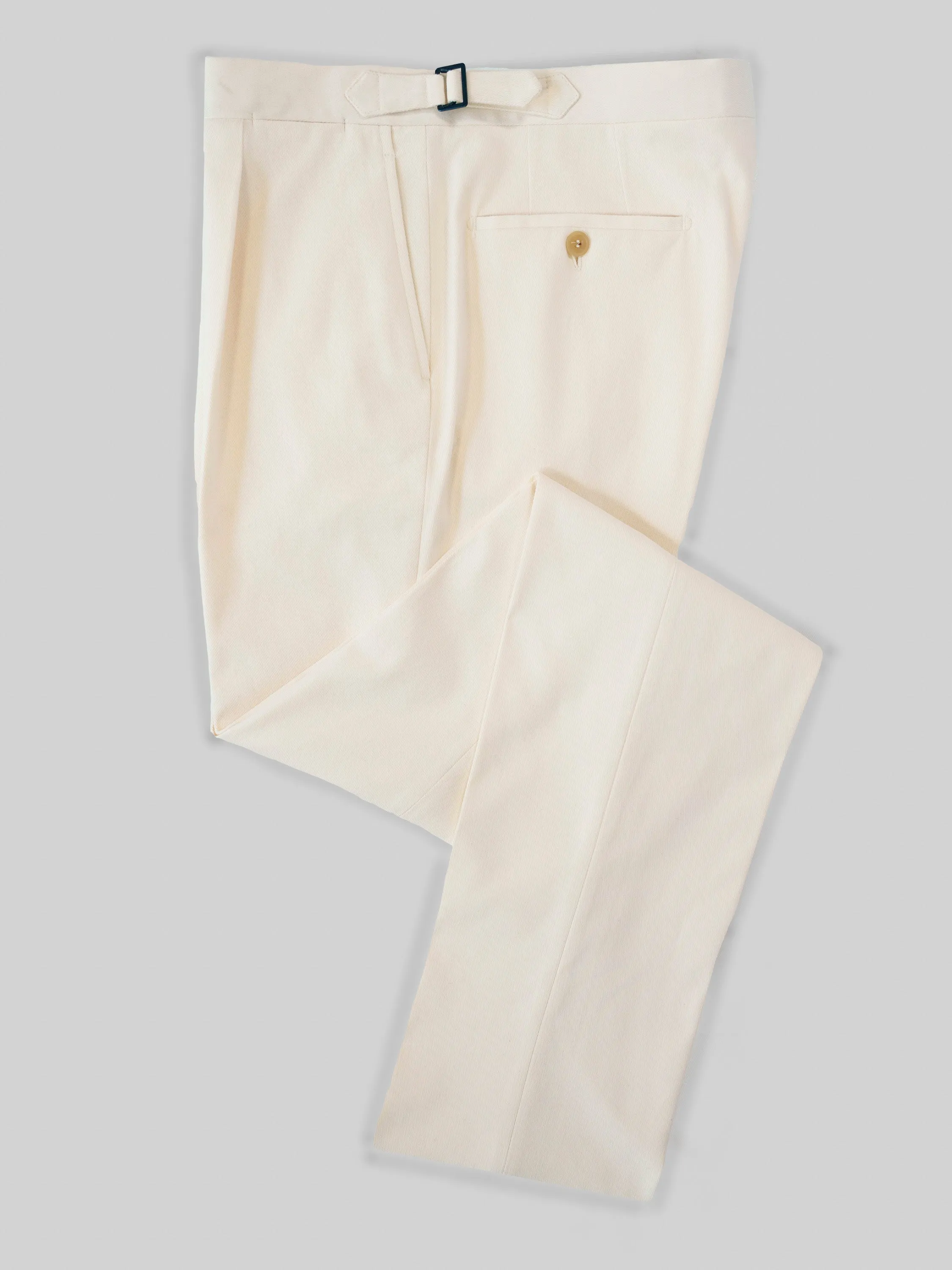 Ivory cotton elastan trousers