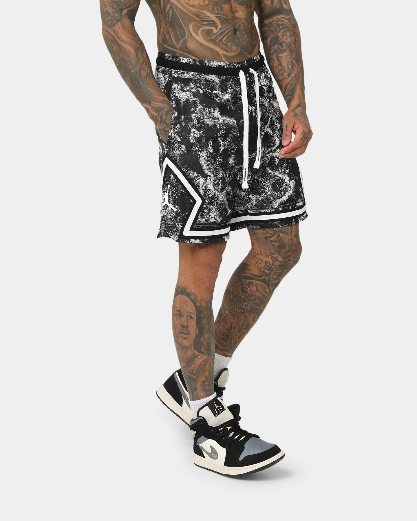 Jordan Dri-FIT Sport Diamond Shorts White/Black