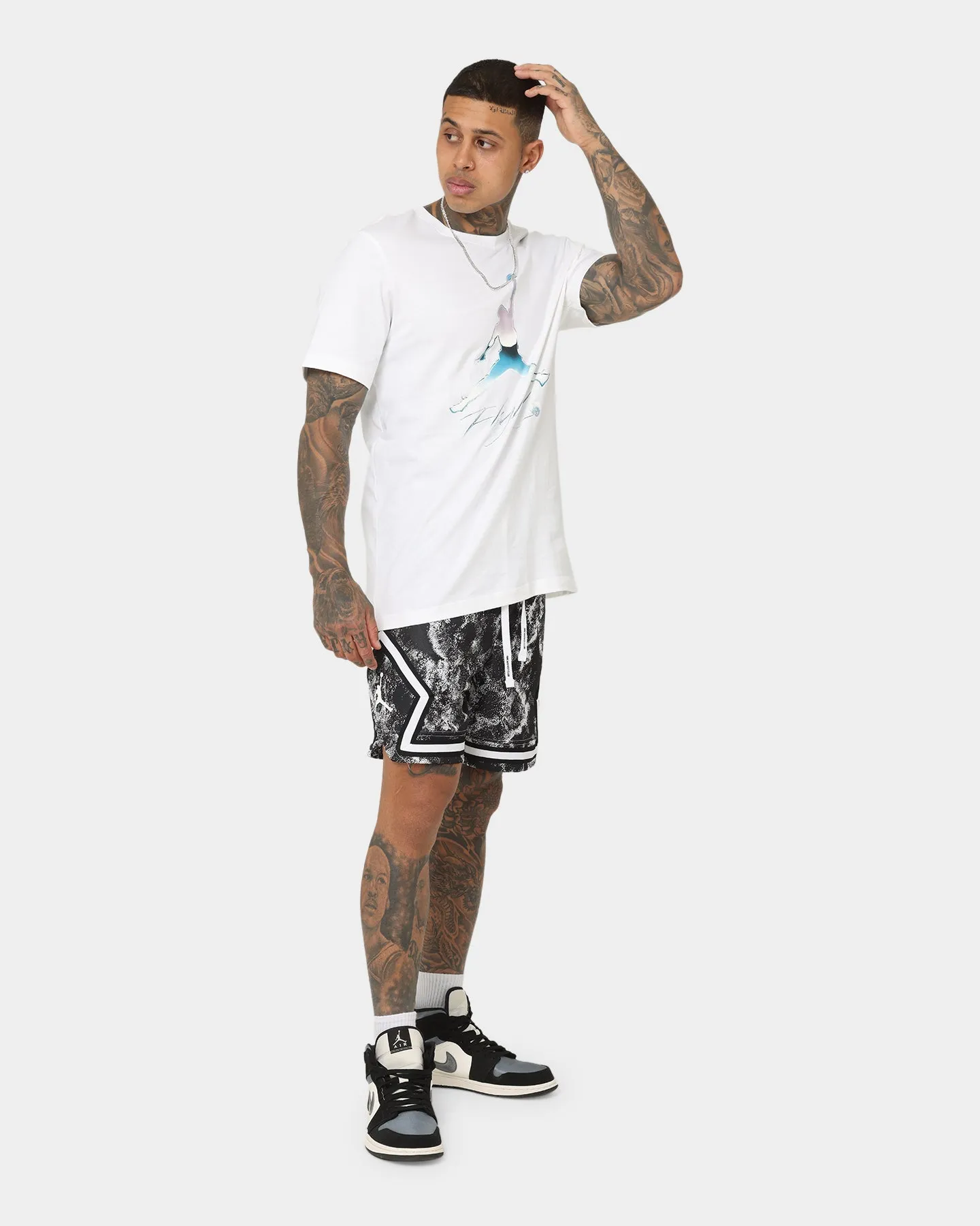 Jordan Dri-FIT Sport Diamond Shorts White/Black