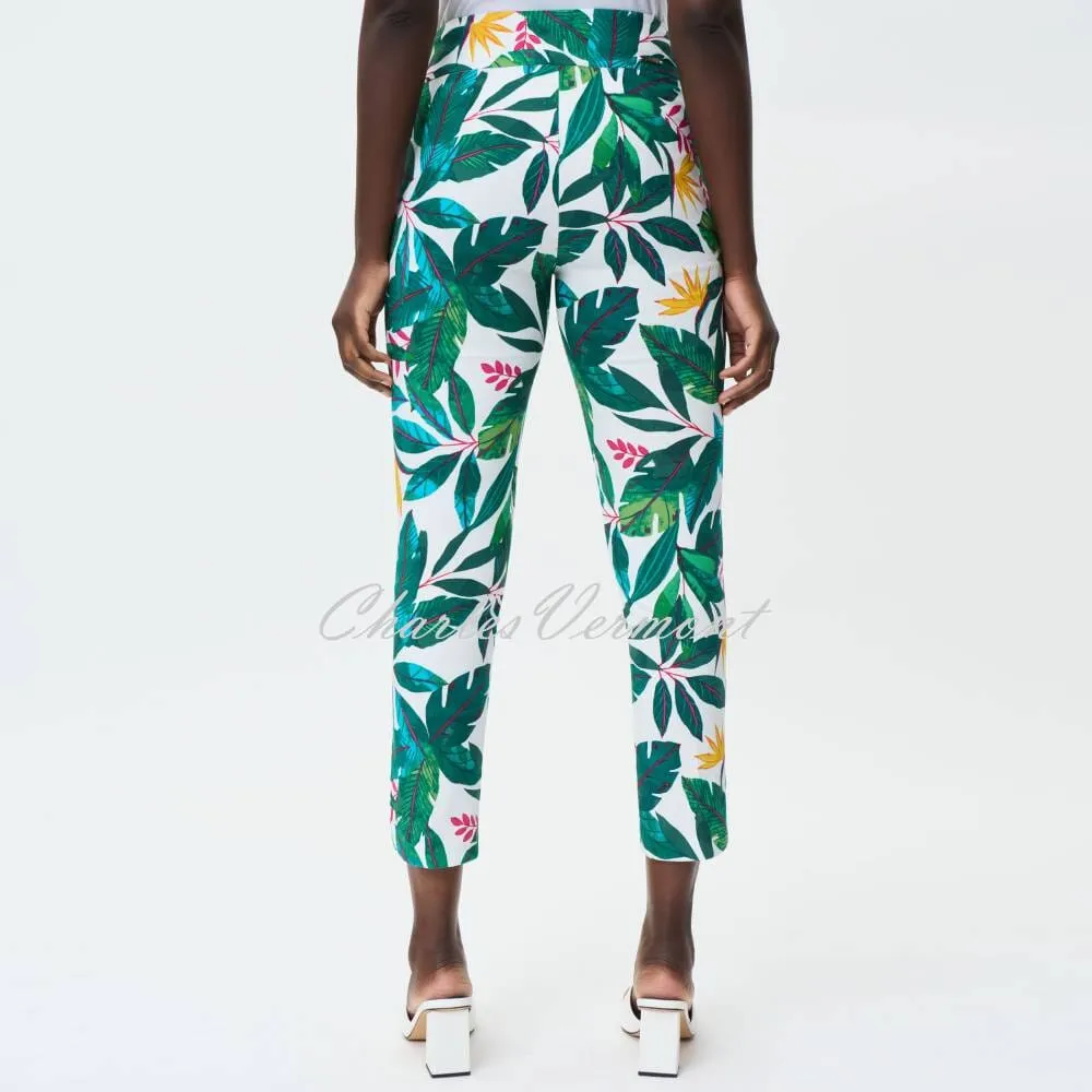 Joseph Ribkoff Cropped Tropical Print Trouser - Style 232259