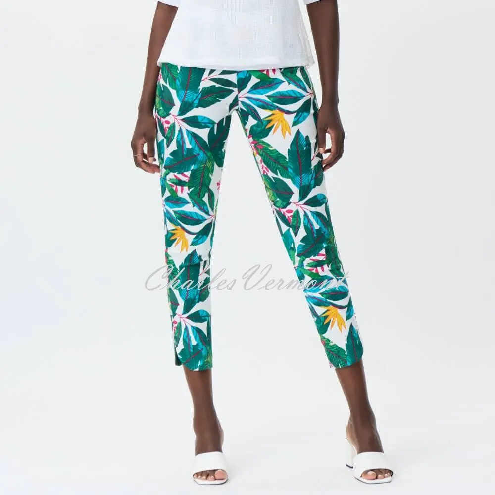 Joseph Ribkoff Cropped Tropical Print Trouser - Style 232259