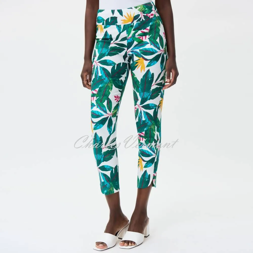 Joseph Ribkoff Cropped Tropical Print Trouser - Style 232259